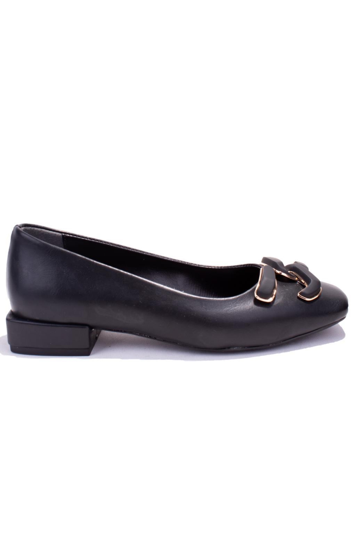 DZA07-8243606 Siyah Klasik Topuklu Kadın Ayakkabı - Görsel 3