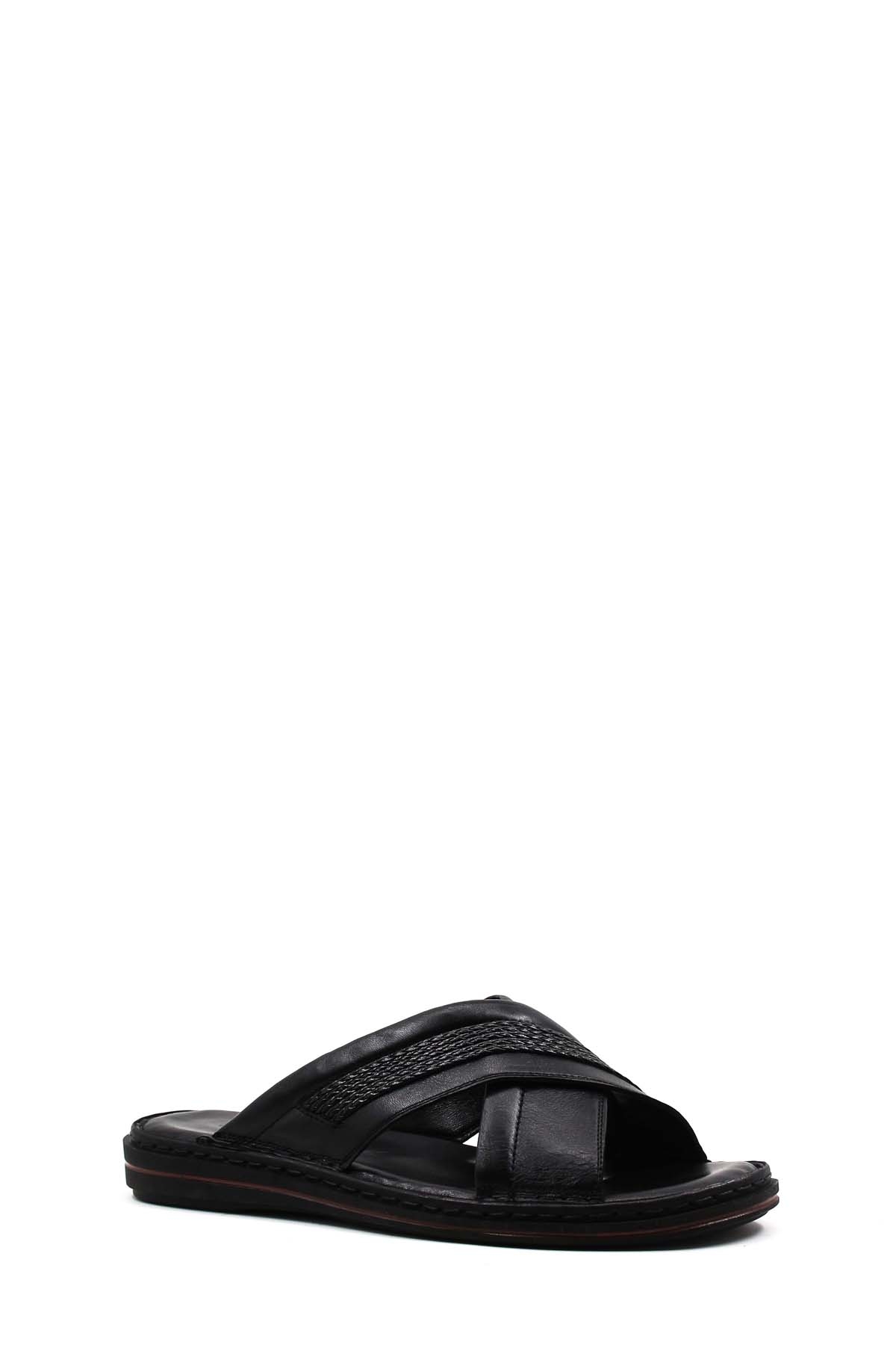 Hakiki Deri Erkek Düz Terlik 128MA173 - Görsel 4