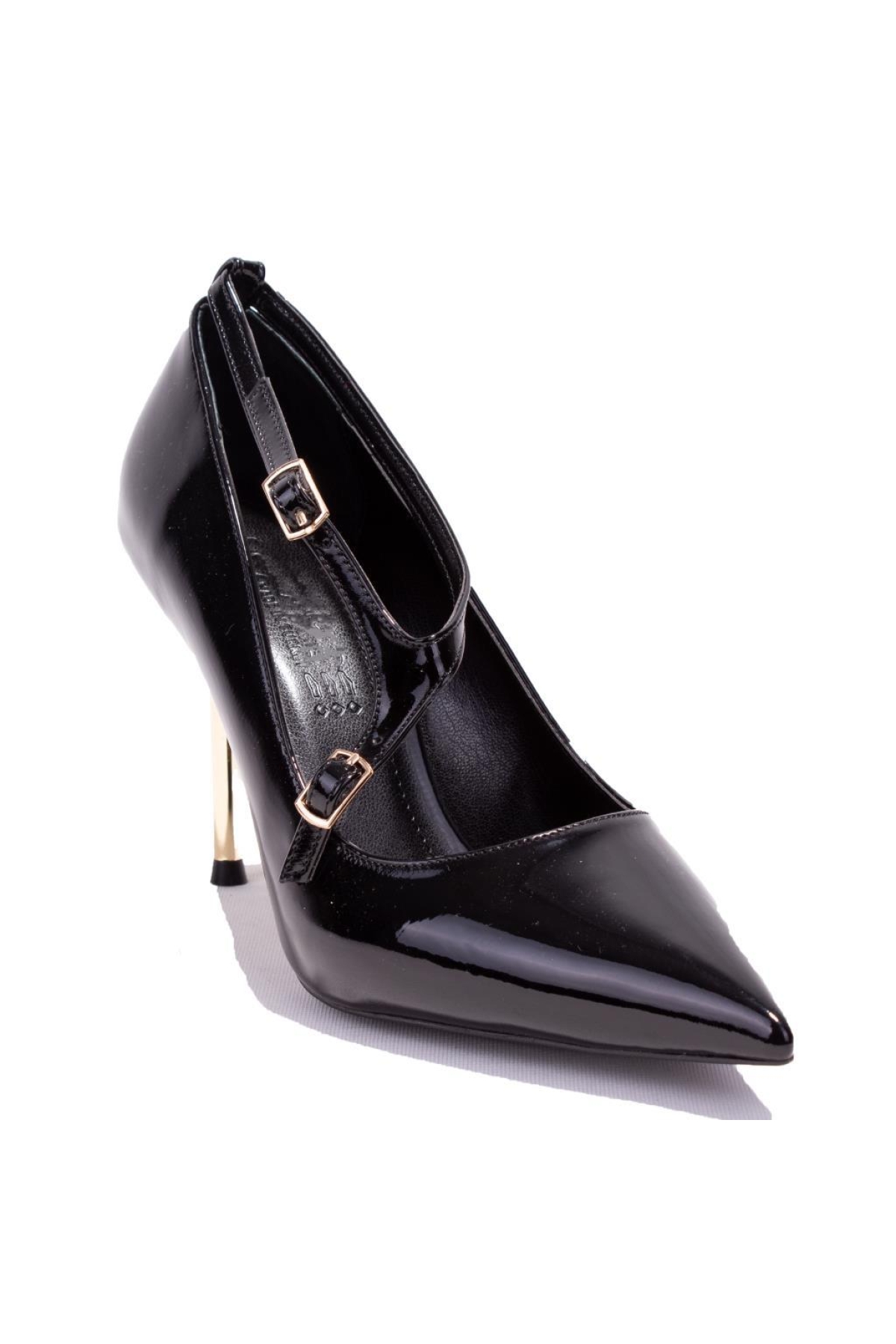 DZA07-7129215 Siyah Rugan Abiye Topuklu Kadın Ayakkabı - Görsel 2