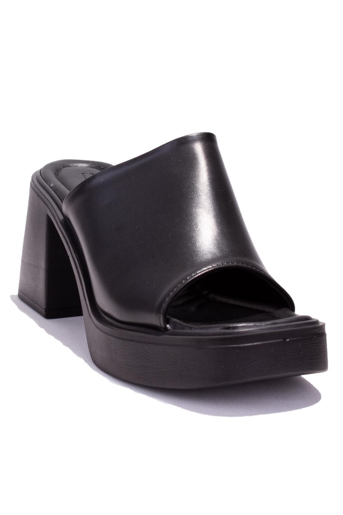 DZA07-890201 Siyah Spor Topuklu Kadın Terlik - Görsel 2