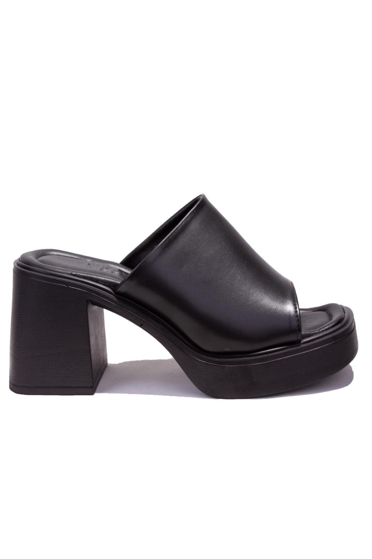 DZA07-890201 Siyah Spor Topuklu Kadın Terlik - Görsel 3