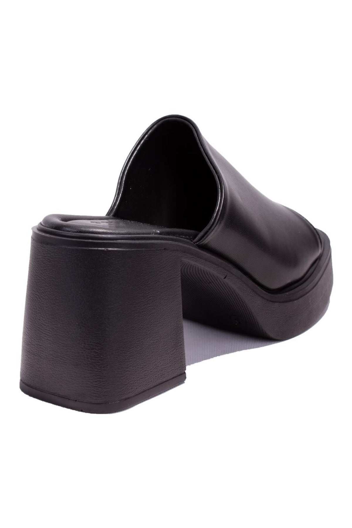 DZA07-890201 Siyah Spor Topuklu Kadın Terlik - Görsel 5