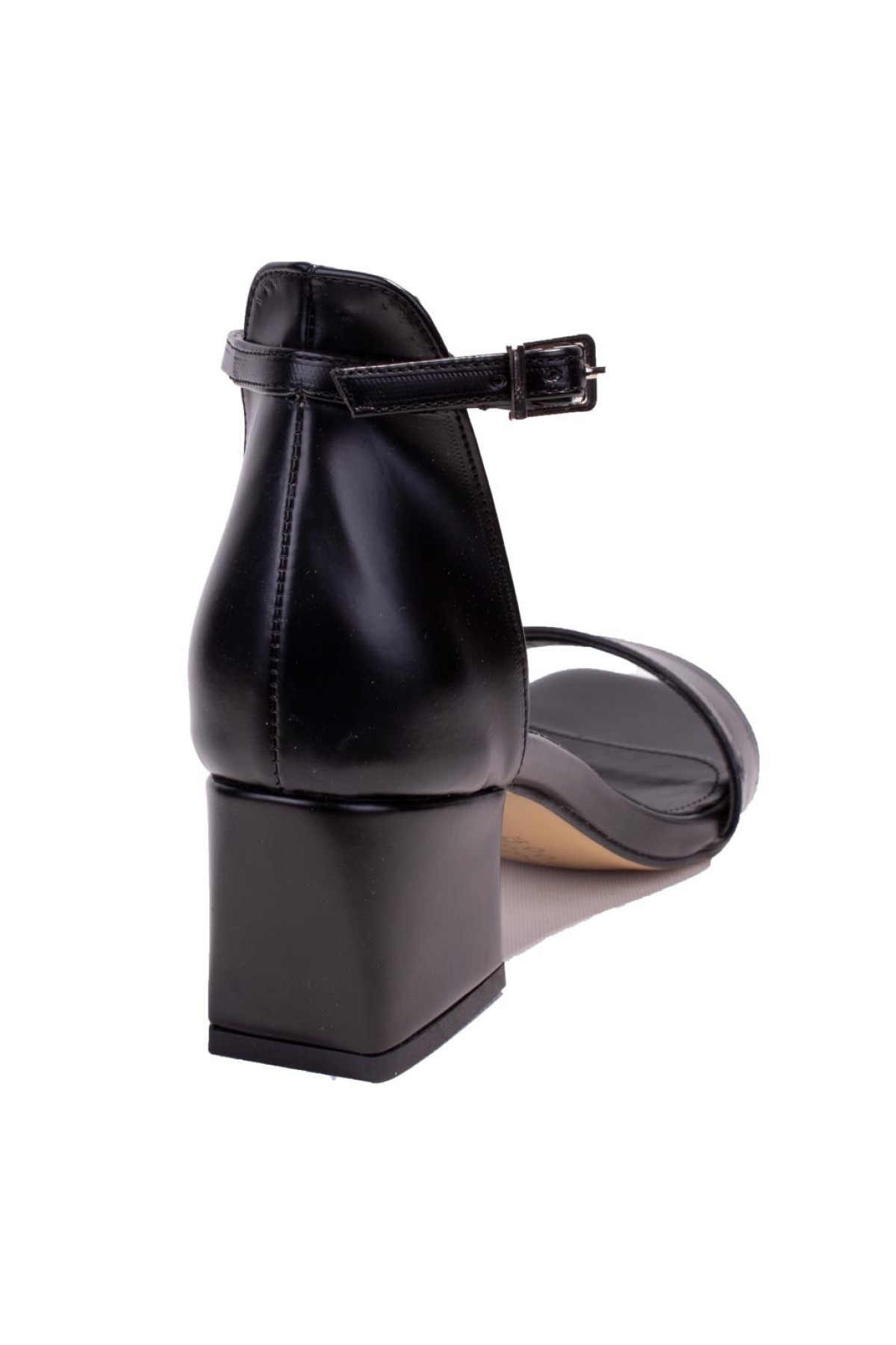 DZA07-928080 Siyah Klasik Topuklu Kadın Ayakkabı - Görsel 5
