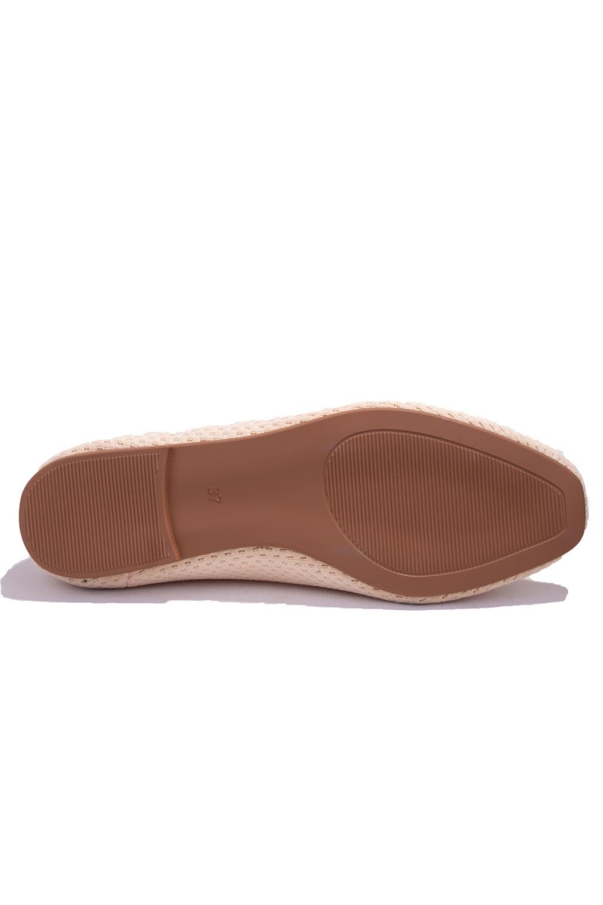 DZA07-1181117 Bej Triko Günlük Babet Kadın Ayakkabı - Görsel 5