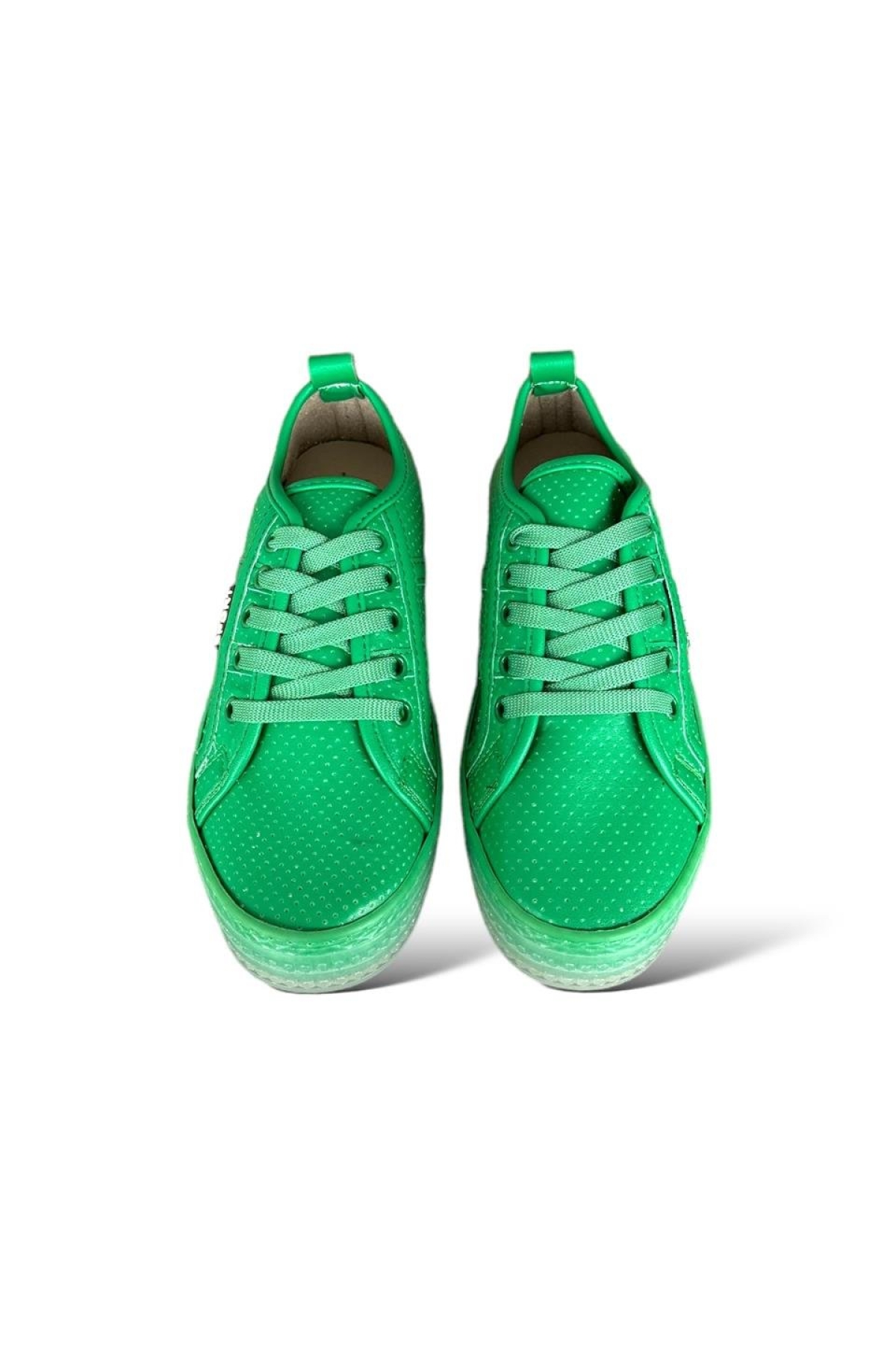 Bağcıklı Kadın Spor Ayakkabı Yeşil - Görsel 4