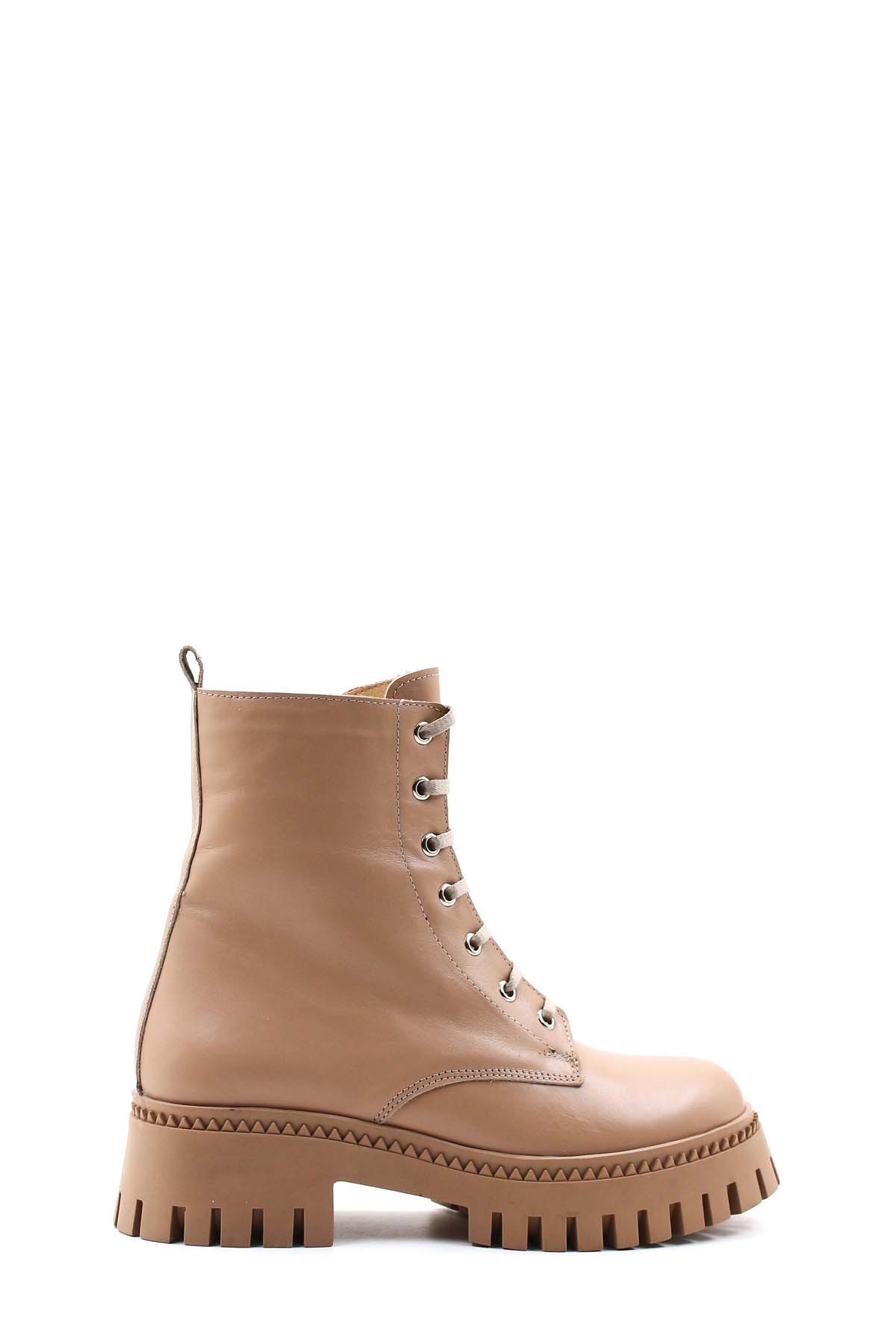 Hakiki Deri Kürklü Kadın Kalın Taban Bot 010KZA8370 - Görsel 2