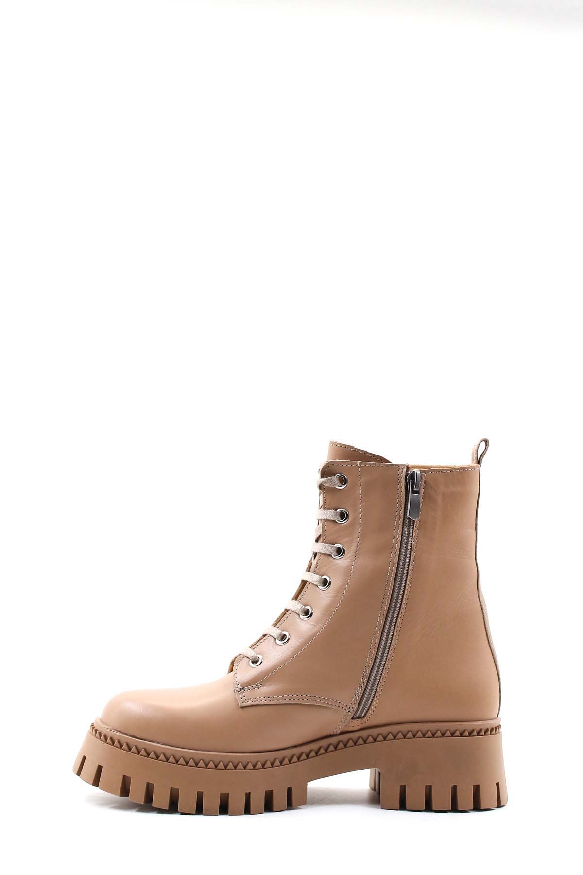 Hakiki Deri Kürklü Kadın Kalın Taban Bot 010KZA8370 - Görsel 3