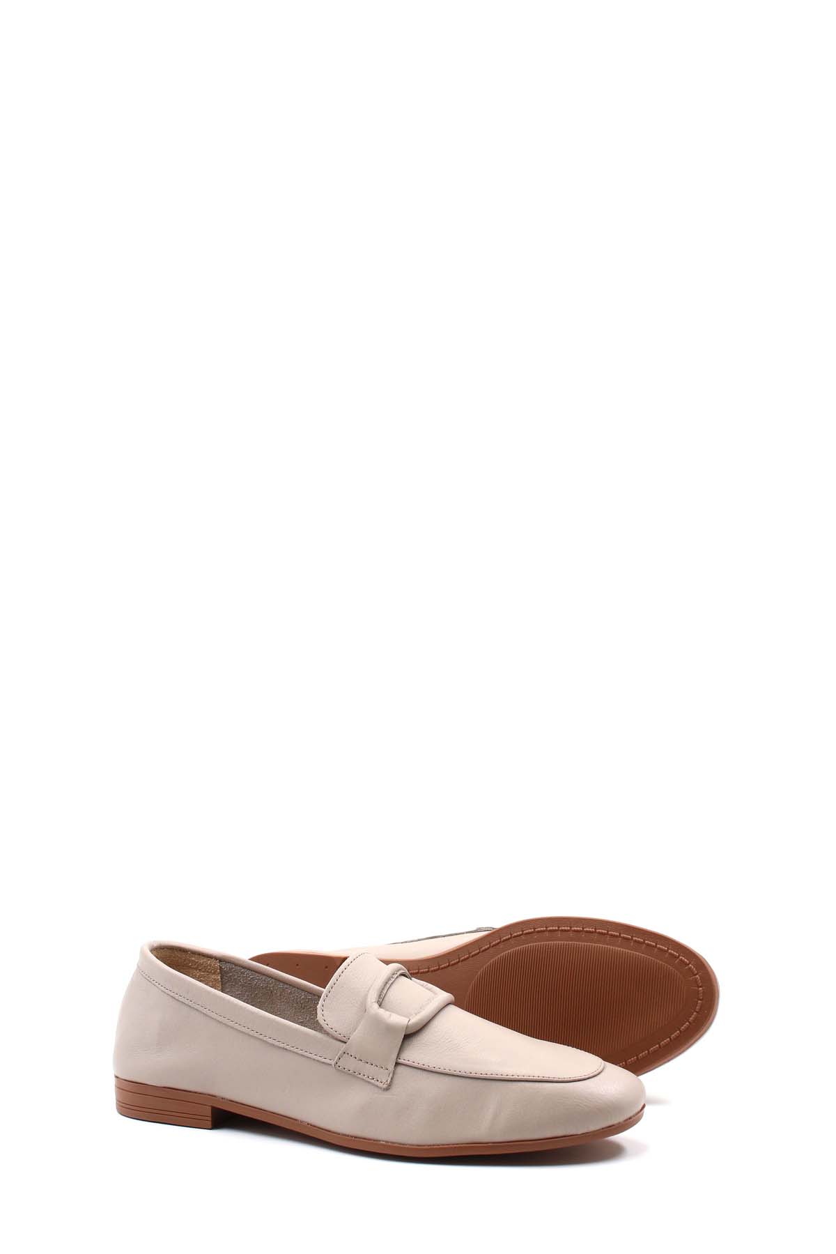 Hakiki Deri Kadın Babet Ayakkabı 419ZAE-16 - Görsel 4