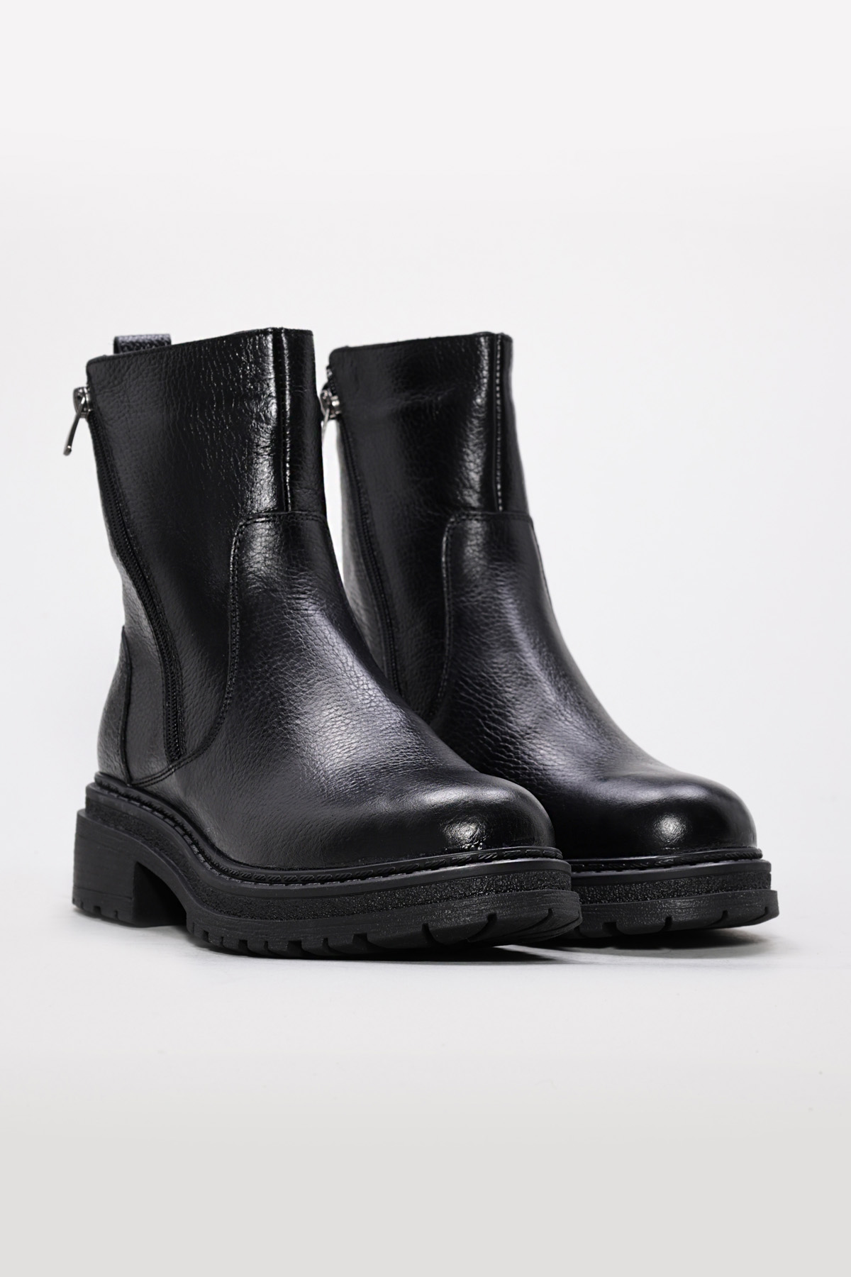 Hakiki Deri Kürklü Kadın Kalın Taban Bot 257KZA623 - Görsel 6