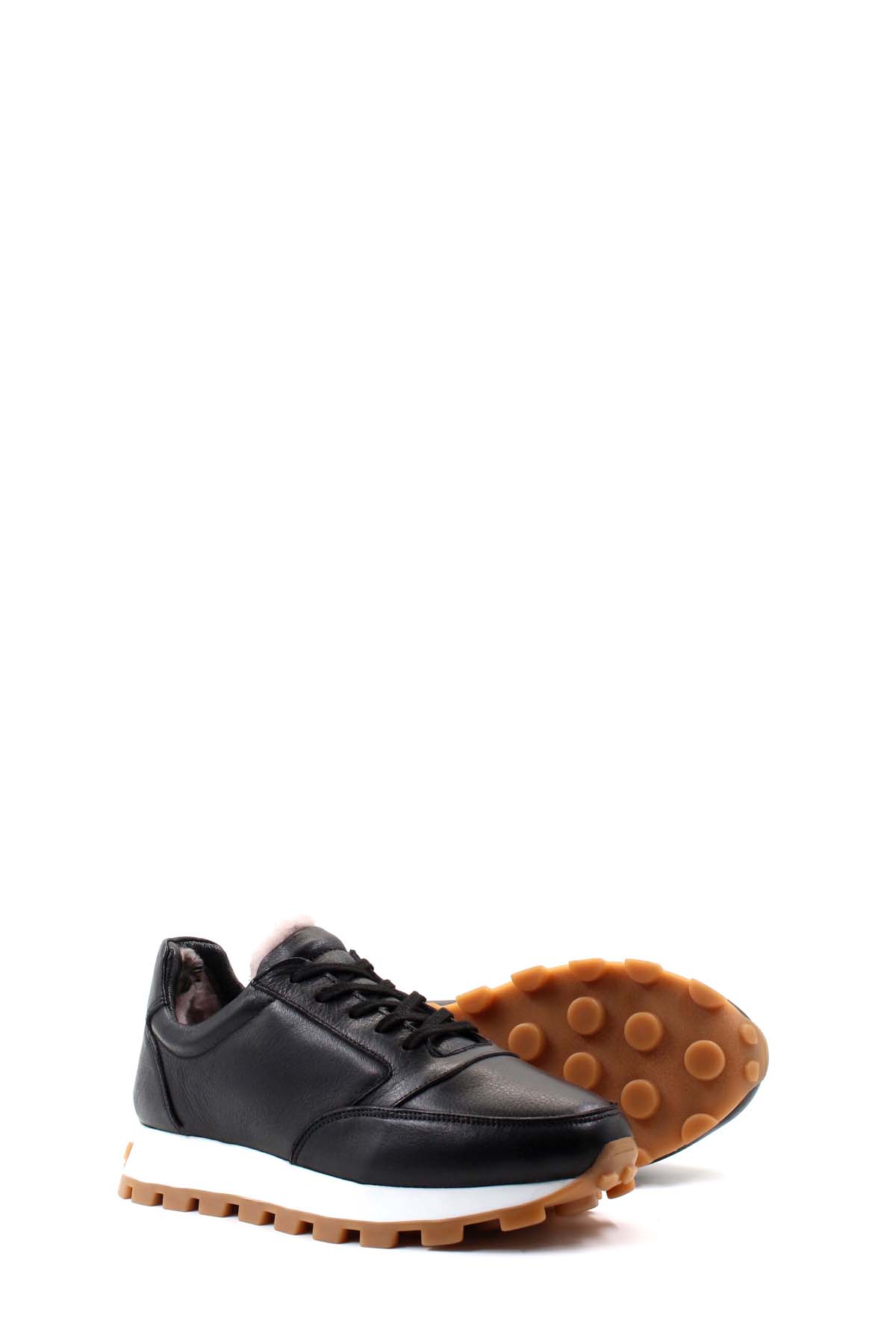 Hakiki Deri Kürklü Erkek Casual Ayakkabı 154KGA730 - Görsel 4