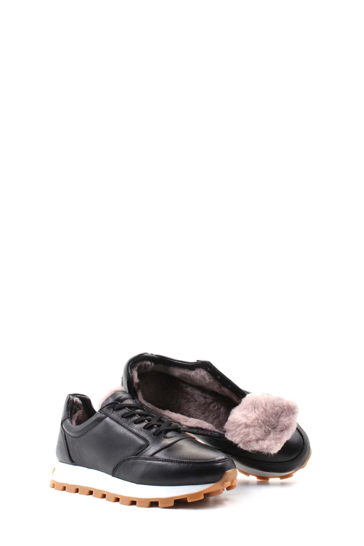 Hakiki Deri Kürklü Erkek Casual Ayakkabı 154KGA730 - Görsel 5