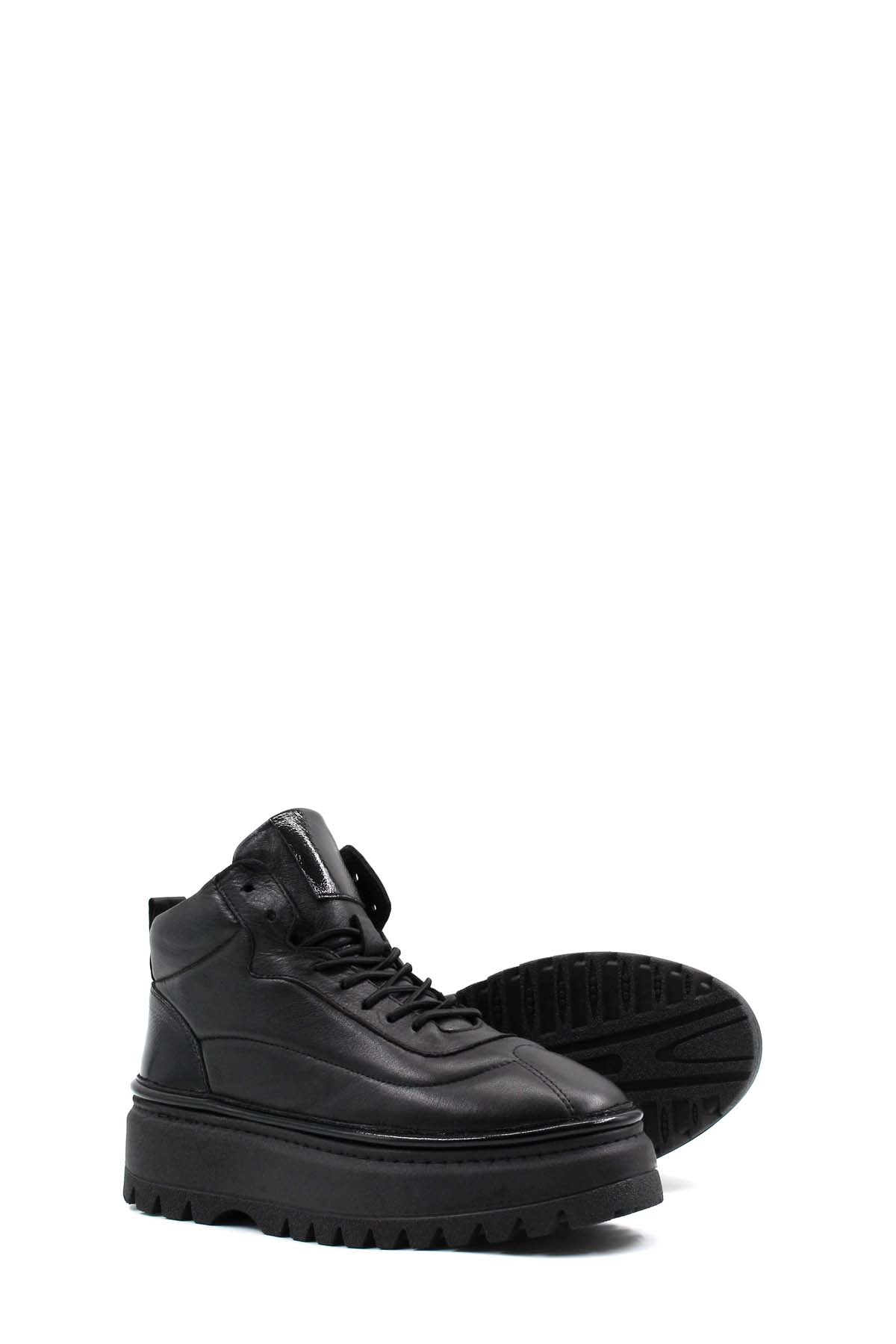 Hakiki Deri Kadın Kalın Taban Bot 409SZA3116 - Görsel 4