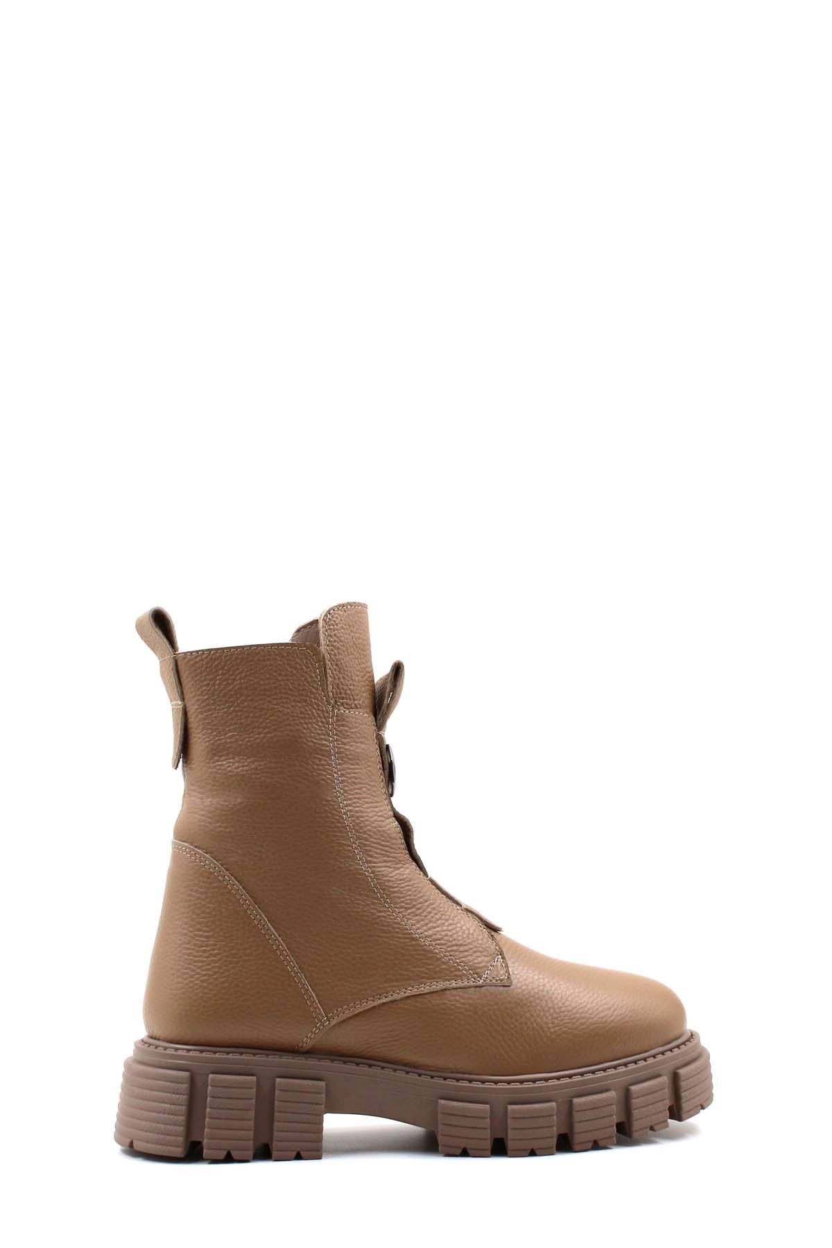 Hakiki Deri Kürklü Kadın Klasik Bot 710KZA6005 - Görsel 2