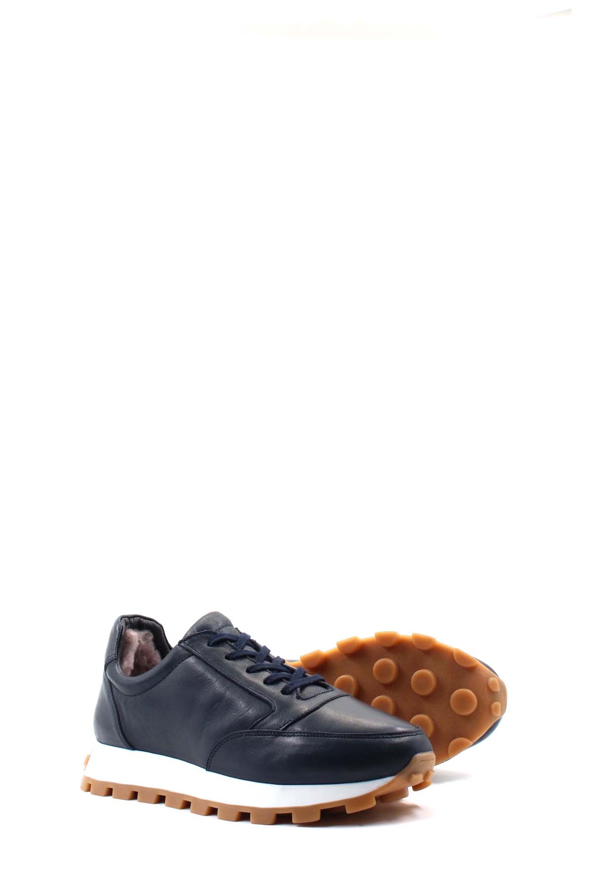 Hakiki Deri Kürklü Erkek Casual Ayakkabı 154KGA730 - Görsel 4