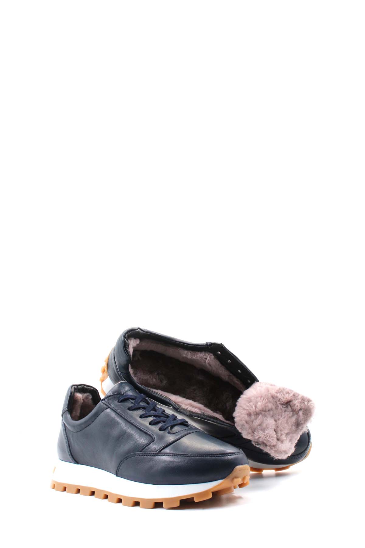 Hakiki Deri Kürklü Erkek Casual Ayakkabı 154KGA730 - Görsel 5