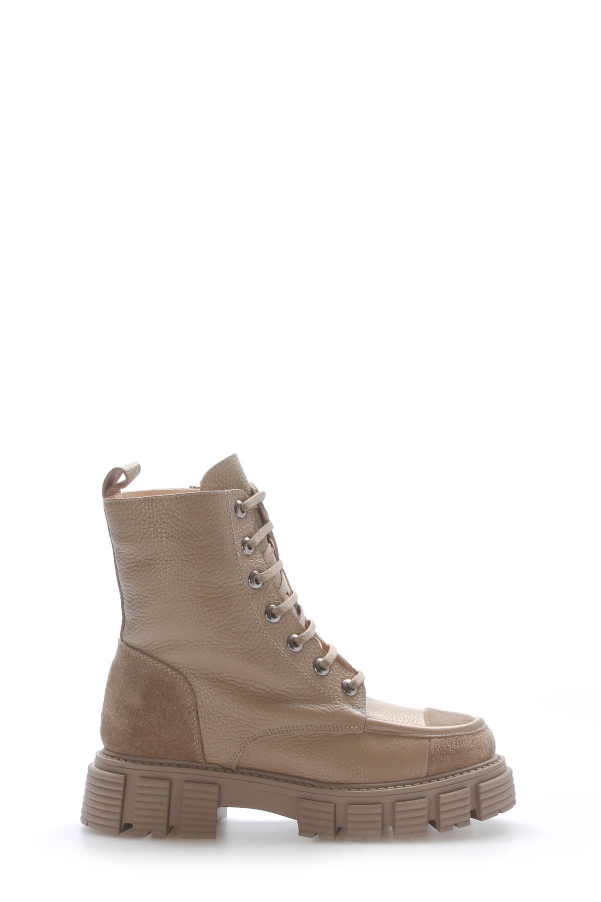 Hakiki Deri Kürklü Kadın Kalın Taban Bot 010KZA8653 - Görsel 2