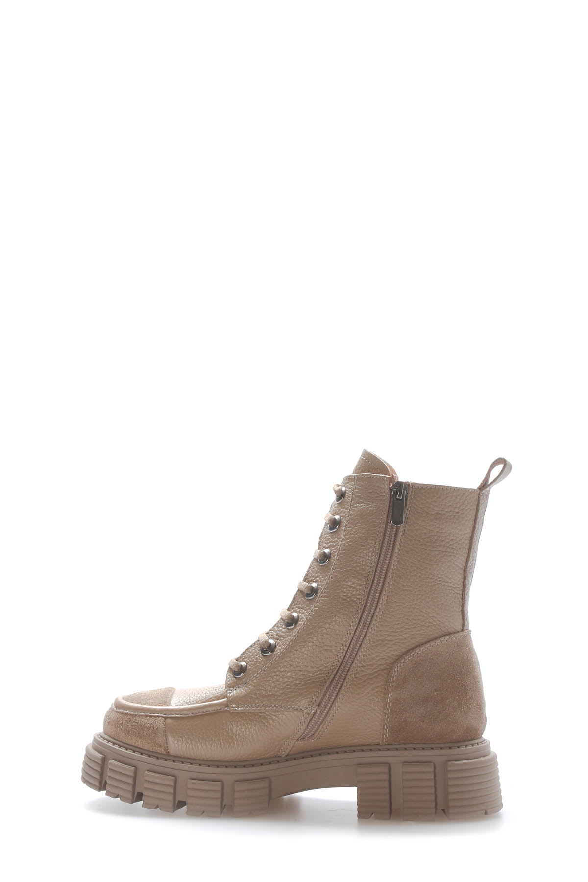 Hakiki Deri Kürklü Kadın Kalın Taban Bot 010KZA8653 - Görsel 3