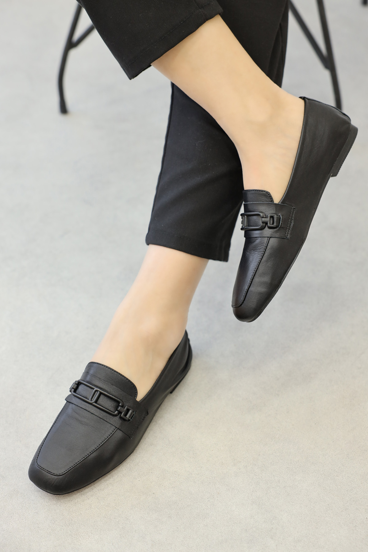 Hakiki Deri Kadın Babet Ayakkabı 210ZA005 - Görsel 2