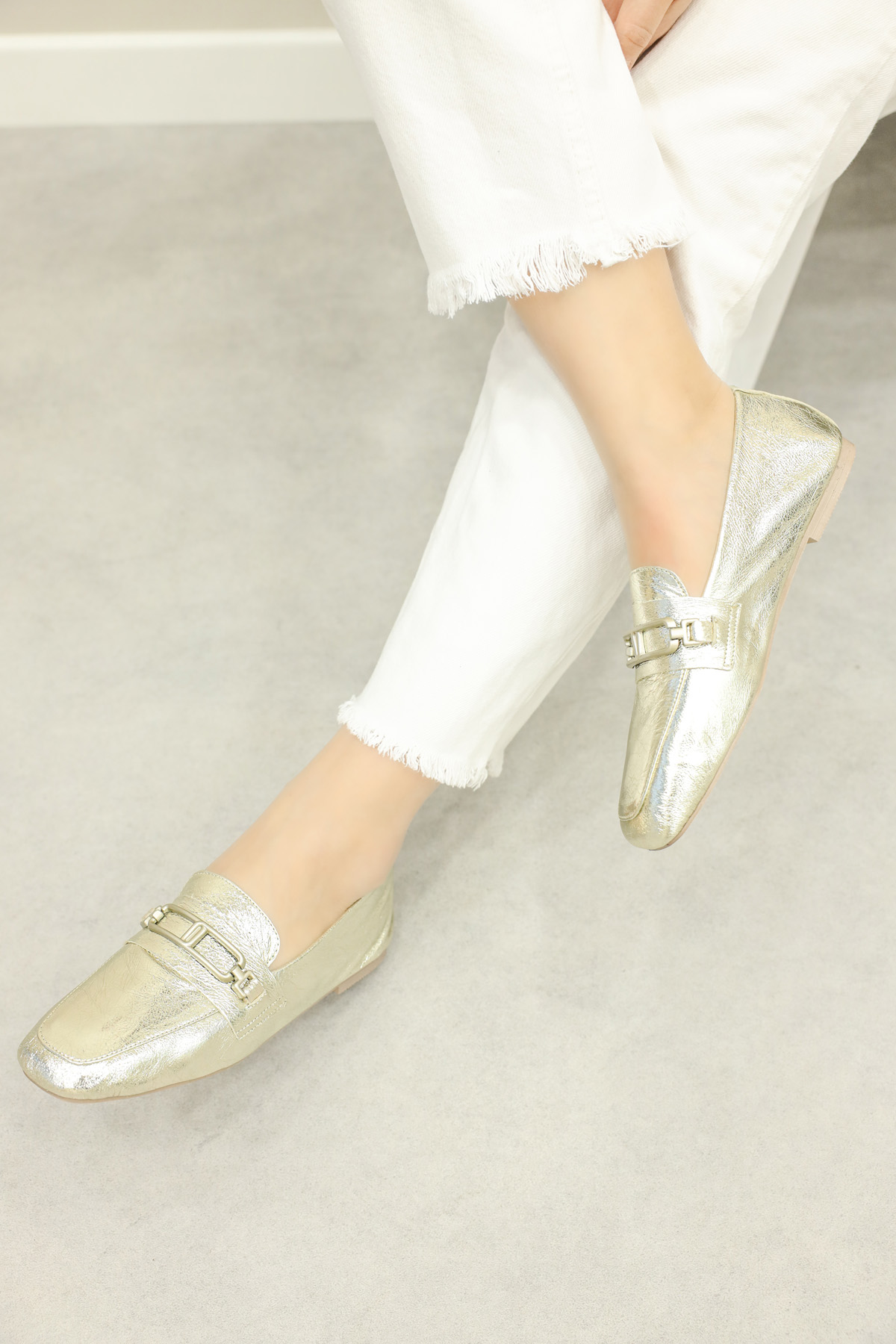 Hakiki Deri Kadın Babet Ayakkabı 210ZA005 - Görsel 3