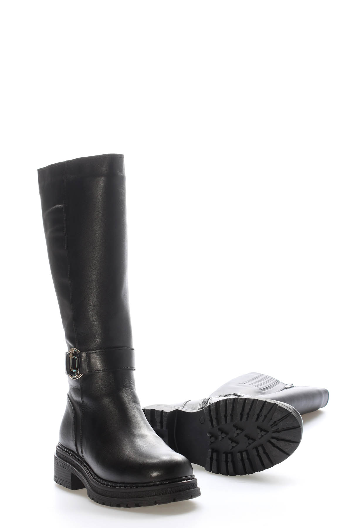 Hakiki Deri Kürklü Kadın Klasik Çizme 257KZA632 - Görsel 4