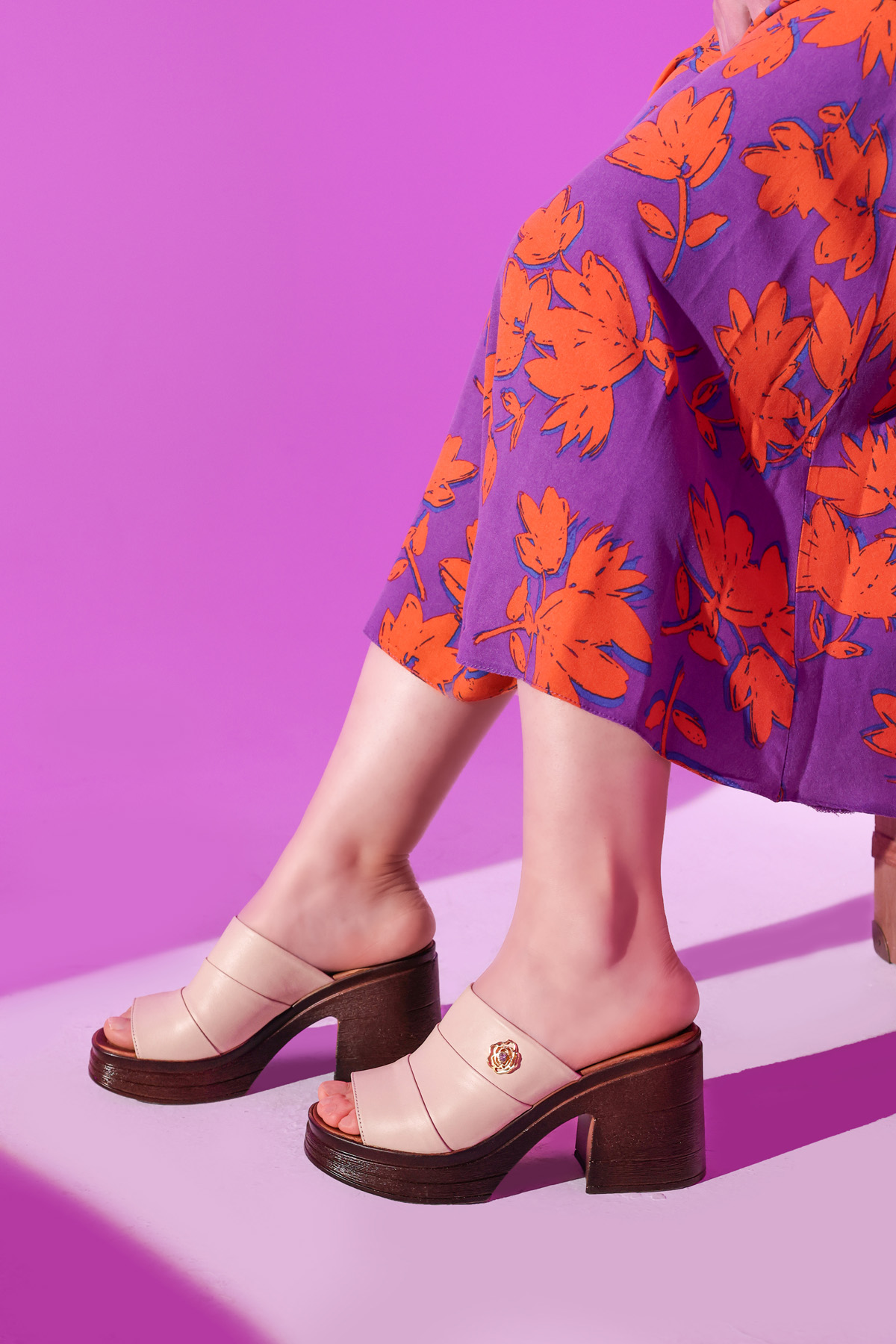 Hakiki Deri Kadın Dolgu Topuk Terlik 124ZA5171 - Görsel 2