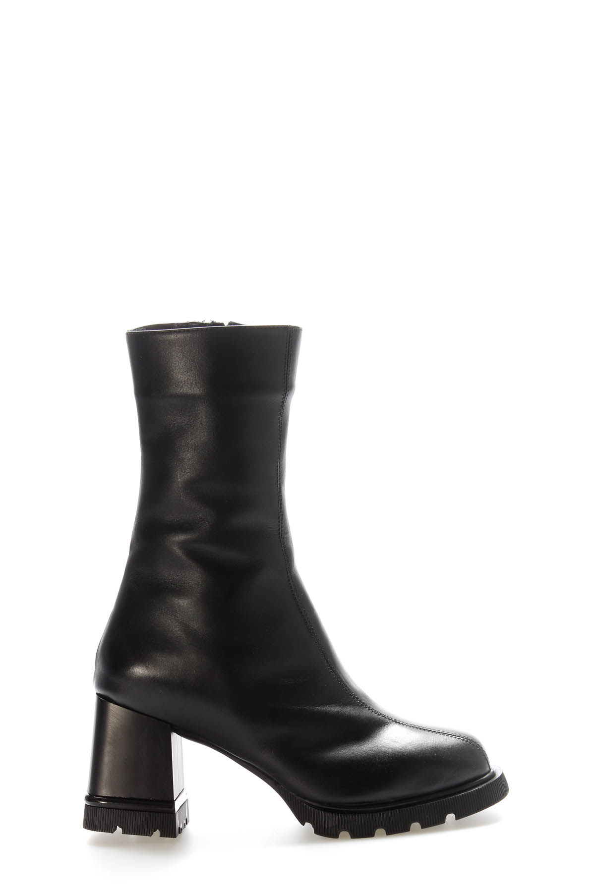 Hakiki Deri Kürklü Kadın Kalın Topuklu Bot 212KZA444 - Görsel 2