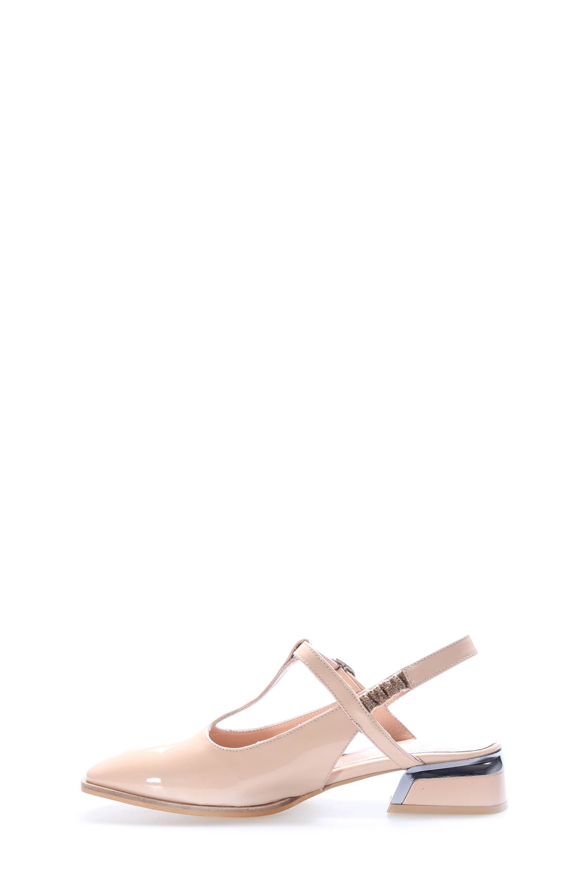 Hakiki Deri Kadın Kısa Topuklu Ayakkabı 064ZA112 - Görsel 4