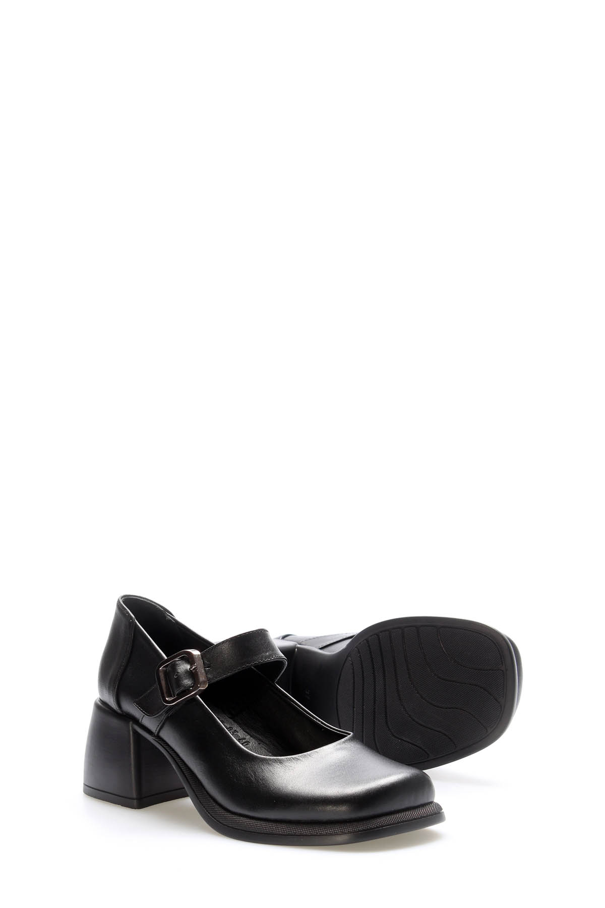 Hakiki Deri Kadın Kalın Topuklu Ayakkabı 217ZA880-03 - Görsel 5