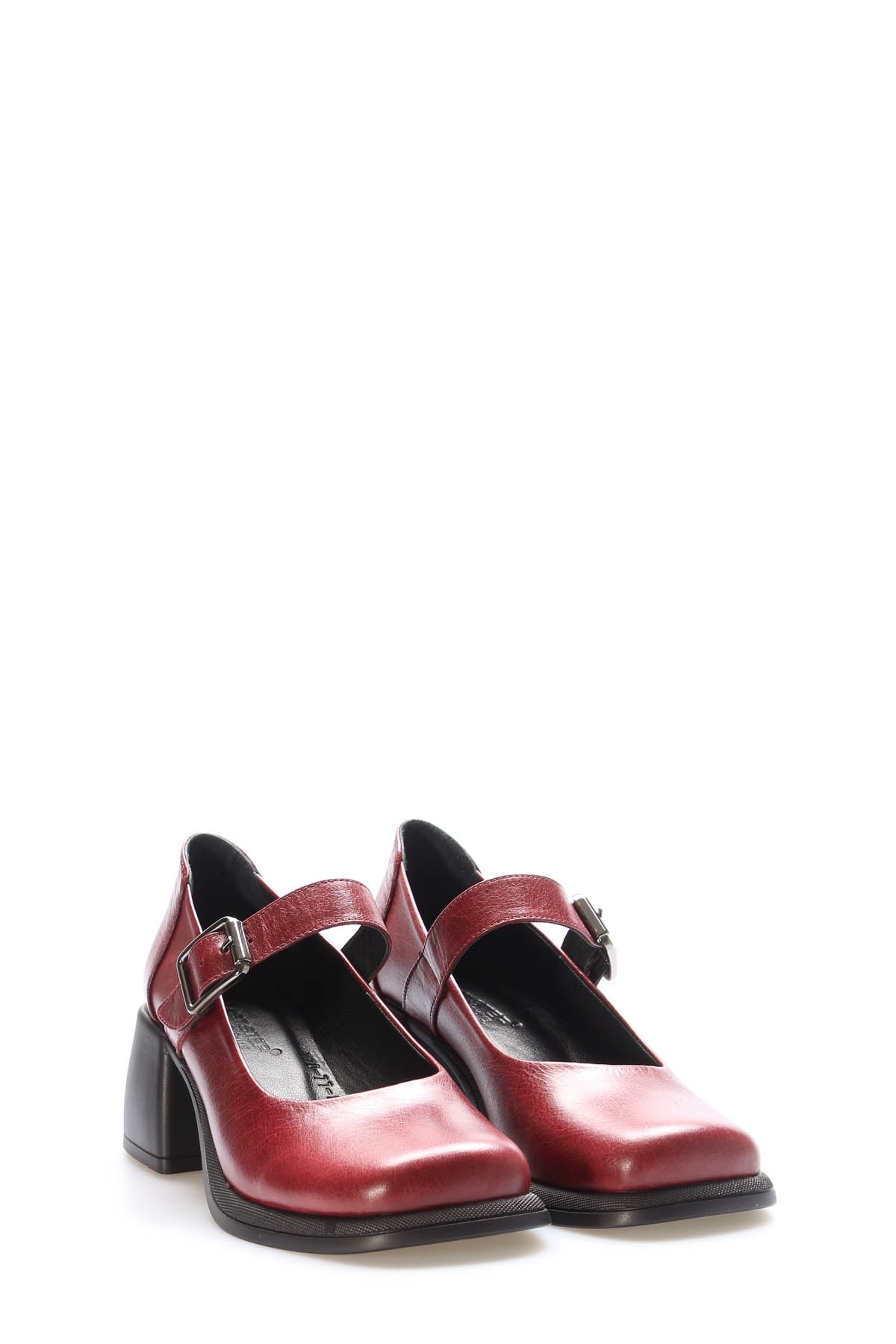 Hakiki Deri Kadın Kalın Topuklu Ayakkabı 217ZA880-03 - Görsel 6