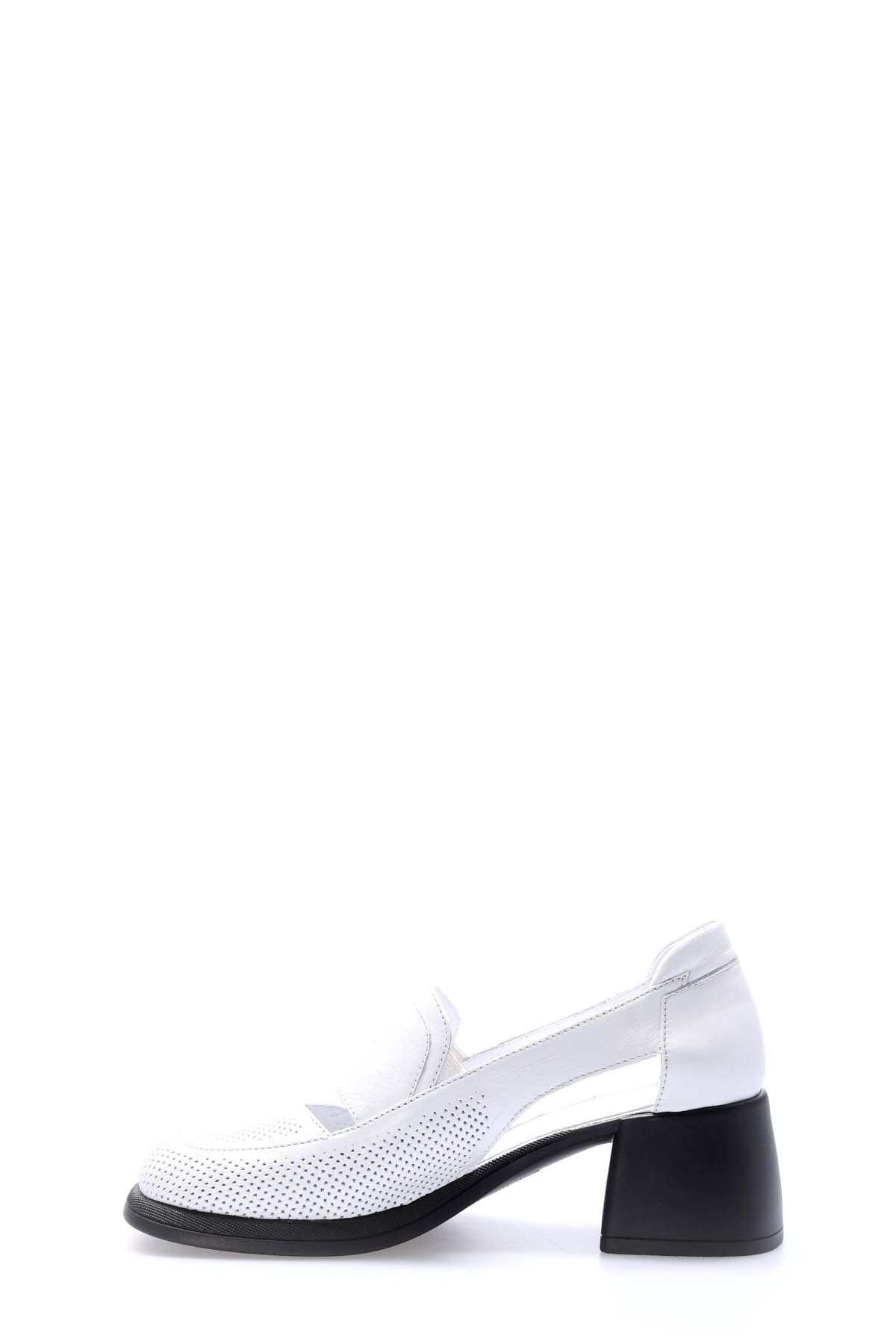 Hakiki Deri Kadın Kalın Topuklu Ayakkabı 217ZA758-02 - Görsel 4