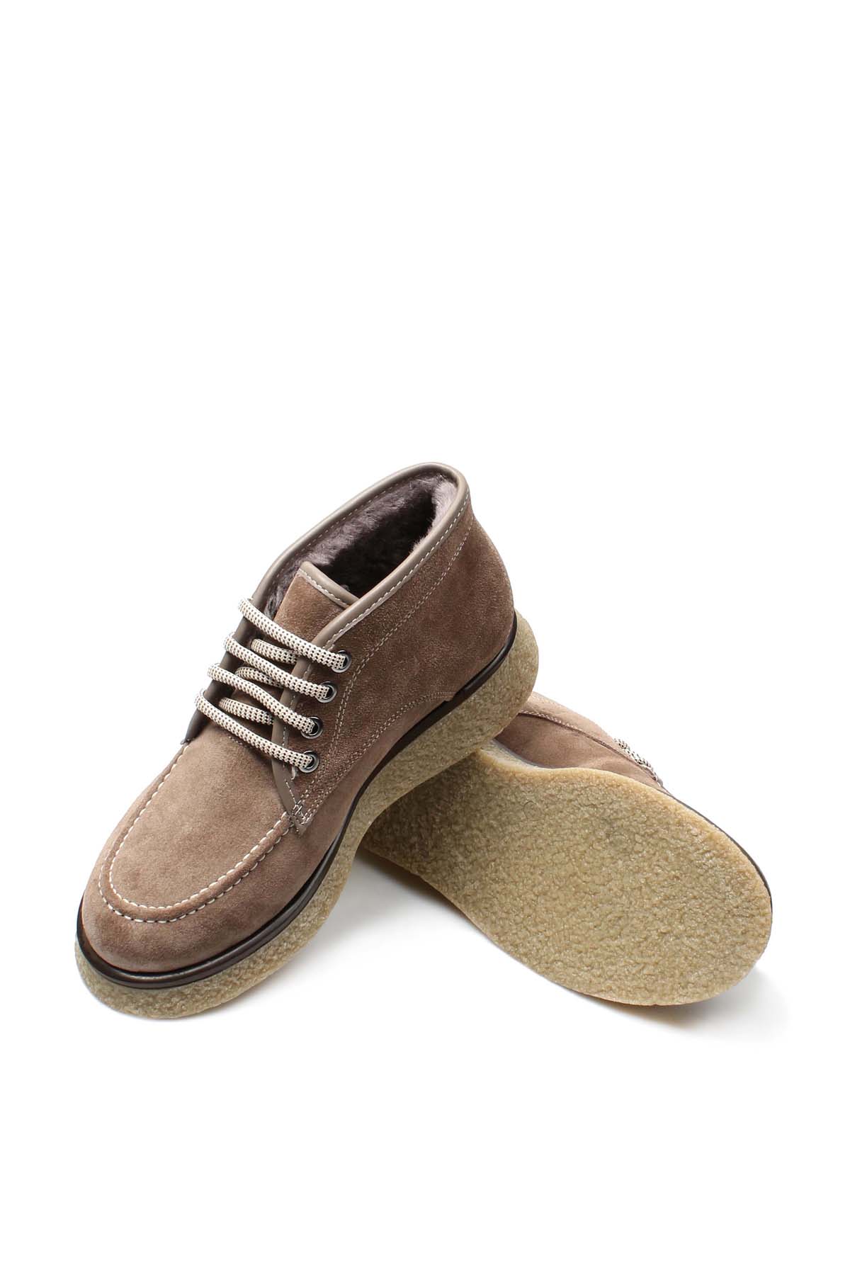 Hakiki Deri Kürklü Kadın Kalın Taban Bot 217KZA510 - Görsel 5