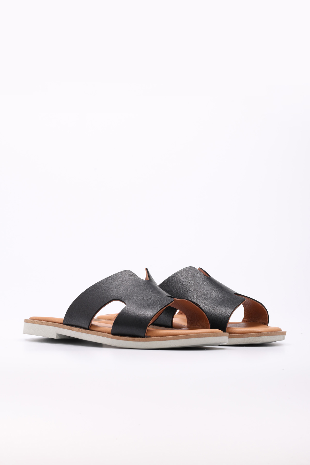 Hakiki Deri Kadın Düz Terlik 227ZA16408 - Görsel 5