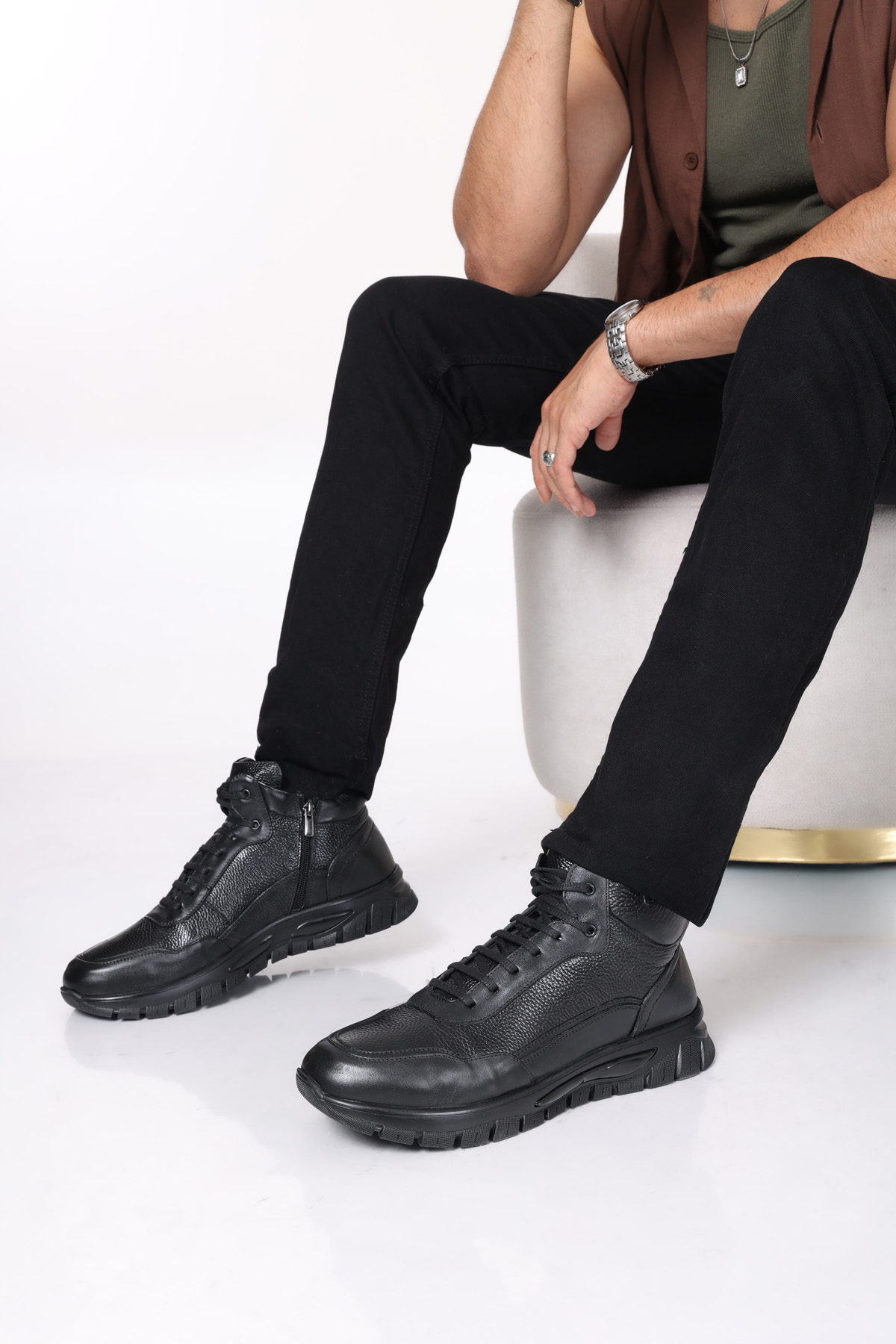 Hakiki Deri Erkek Klasik Bot 214KMA250 - Görsel 2