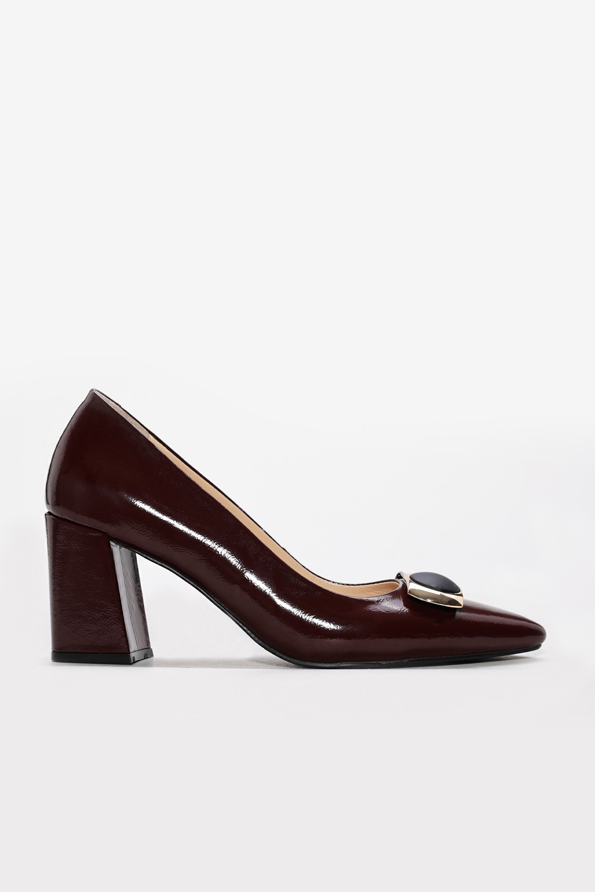 Hakiki Deri Kadın Kalın Topuklu Ayakkabı 215ZA3164 - Görsel 2
