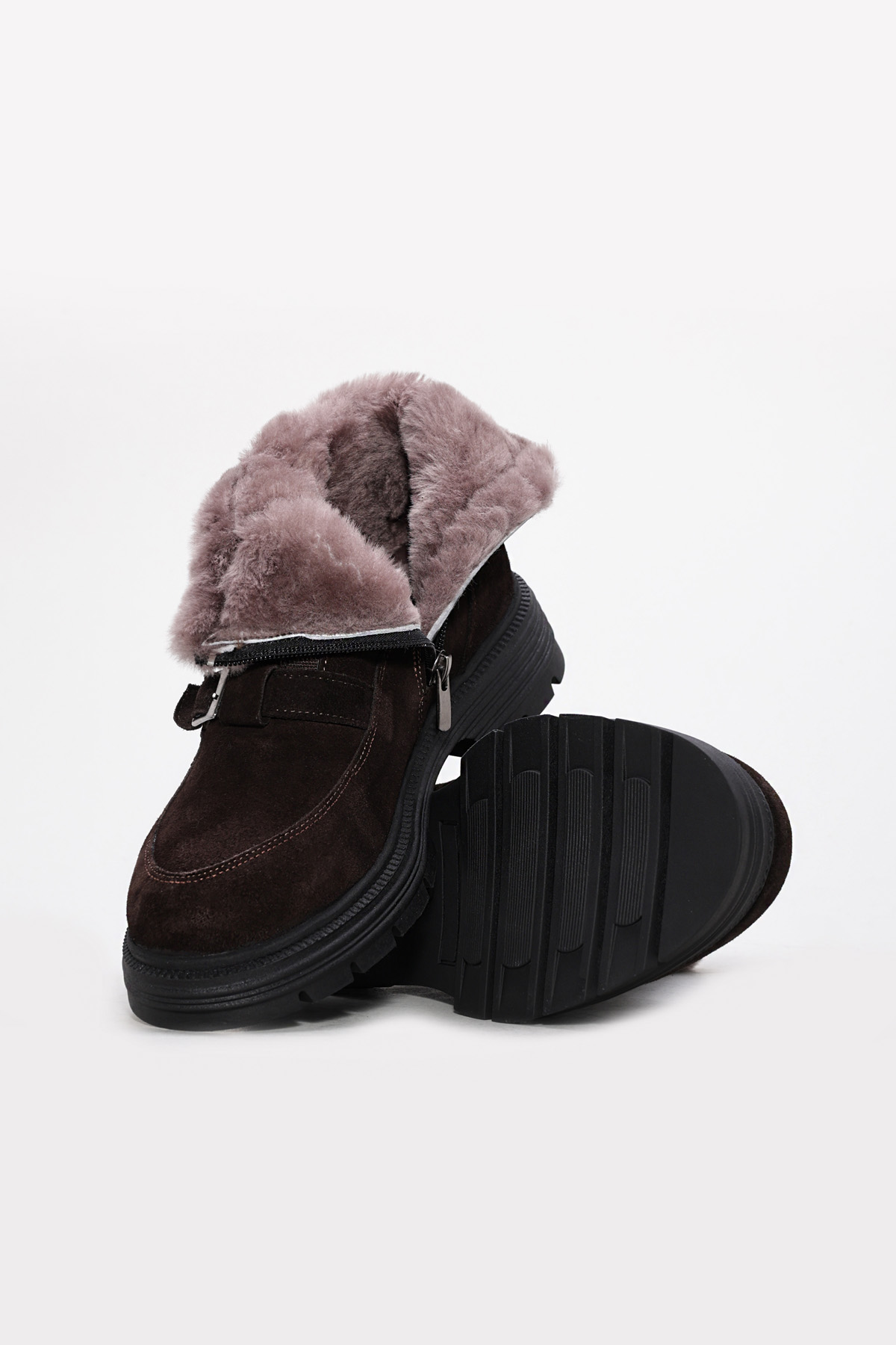 Hakiki Deri Kürklü Kadın Klasik Bot 217KZA789-34 - Görsel 5