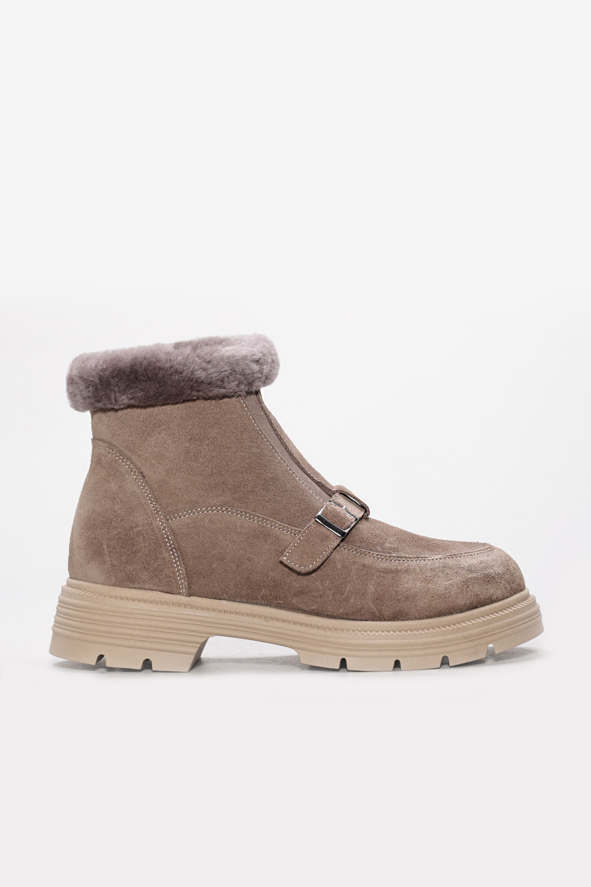 Hakiki Deri Kürklü Kadın Klasik Bot 217KZA789-34 - Görsel 3