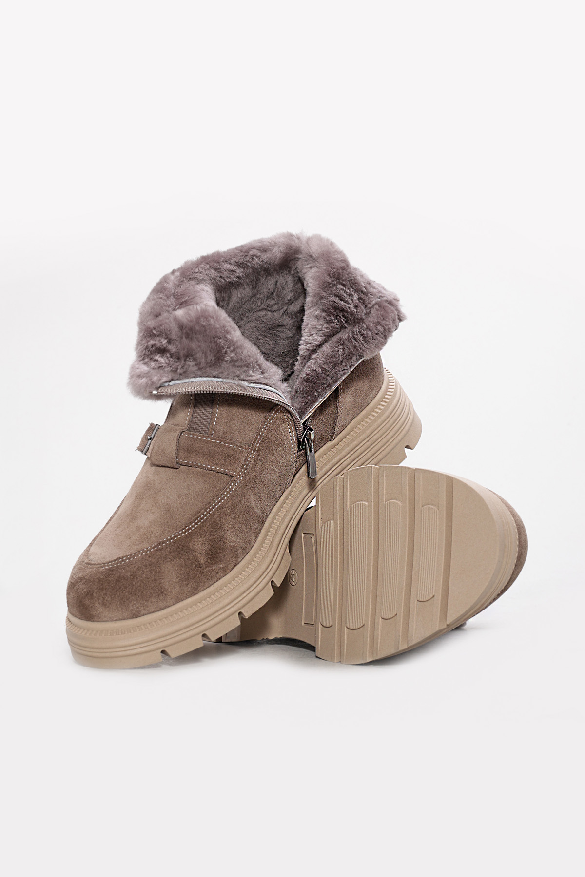 Hakiki Deri Kürklü Kadın Klasik Bot 217KZA789-34 - Görsel 5