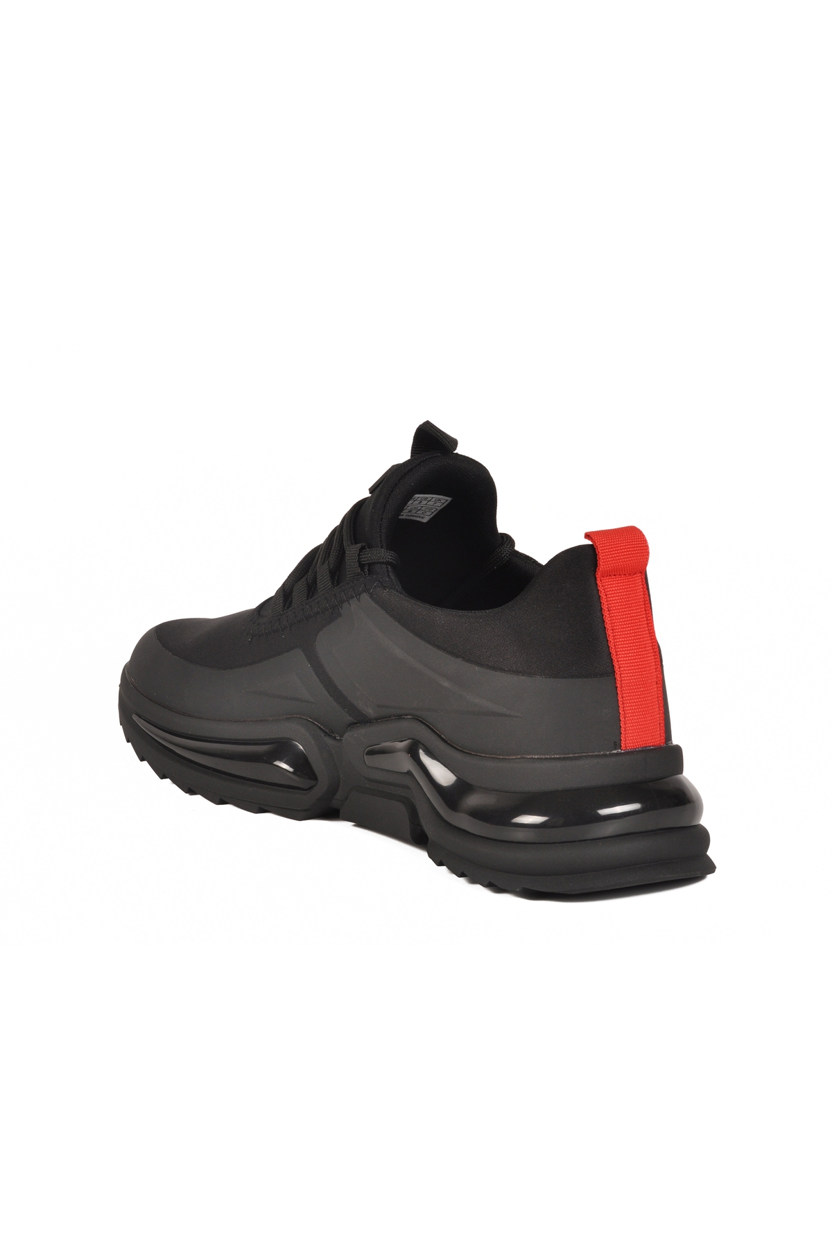 Siyah Kırmızı Bağcıklı Hafif Esnek Erkek Spor Ayakkabı Than 836 M - Görsel 5