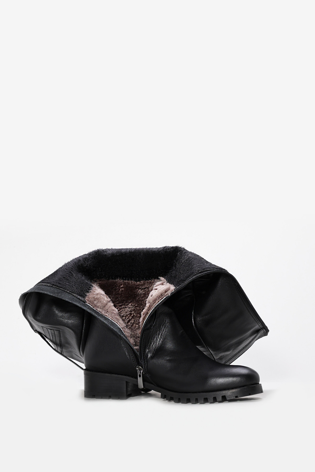 Hakiki Deri Kürklü Kadın Klasik Çizme 064YZA856 - Görsel 5