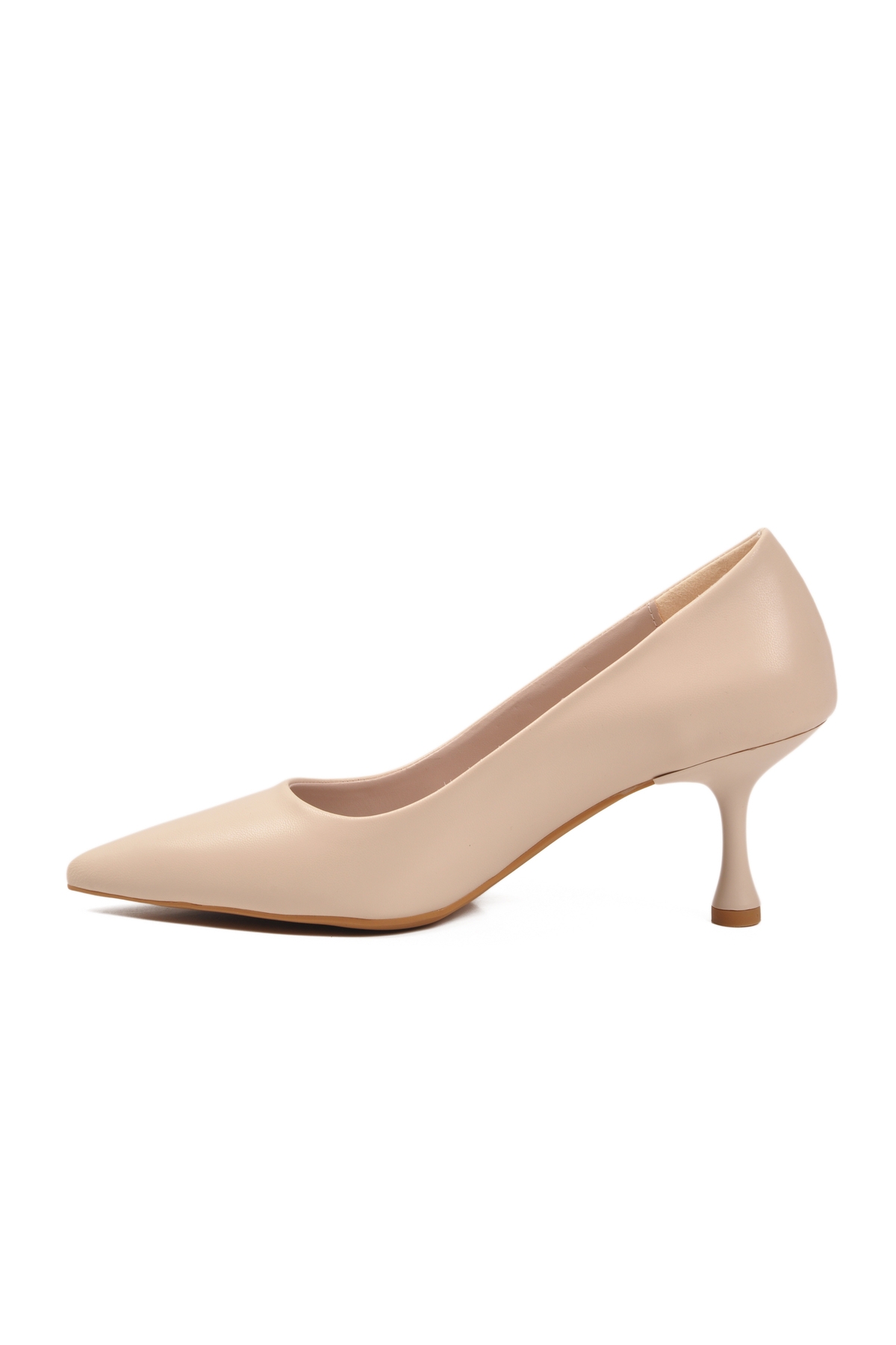 Aspor Bej Süet Kadın Topuklu Ayakkabı - Görsel 5