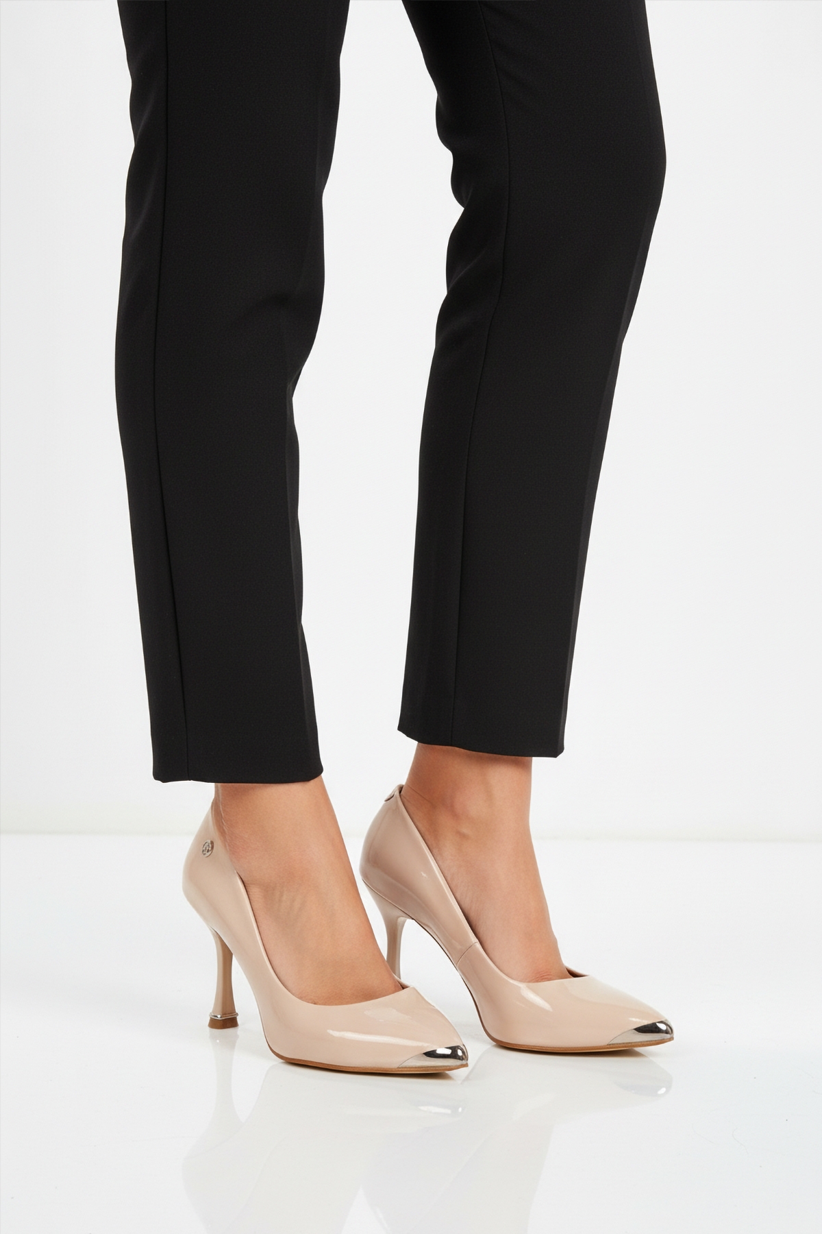 Bej Rugan Kadın Topuklu Ayakkabı - Görsel 2