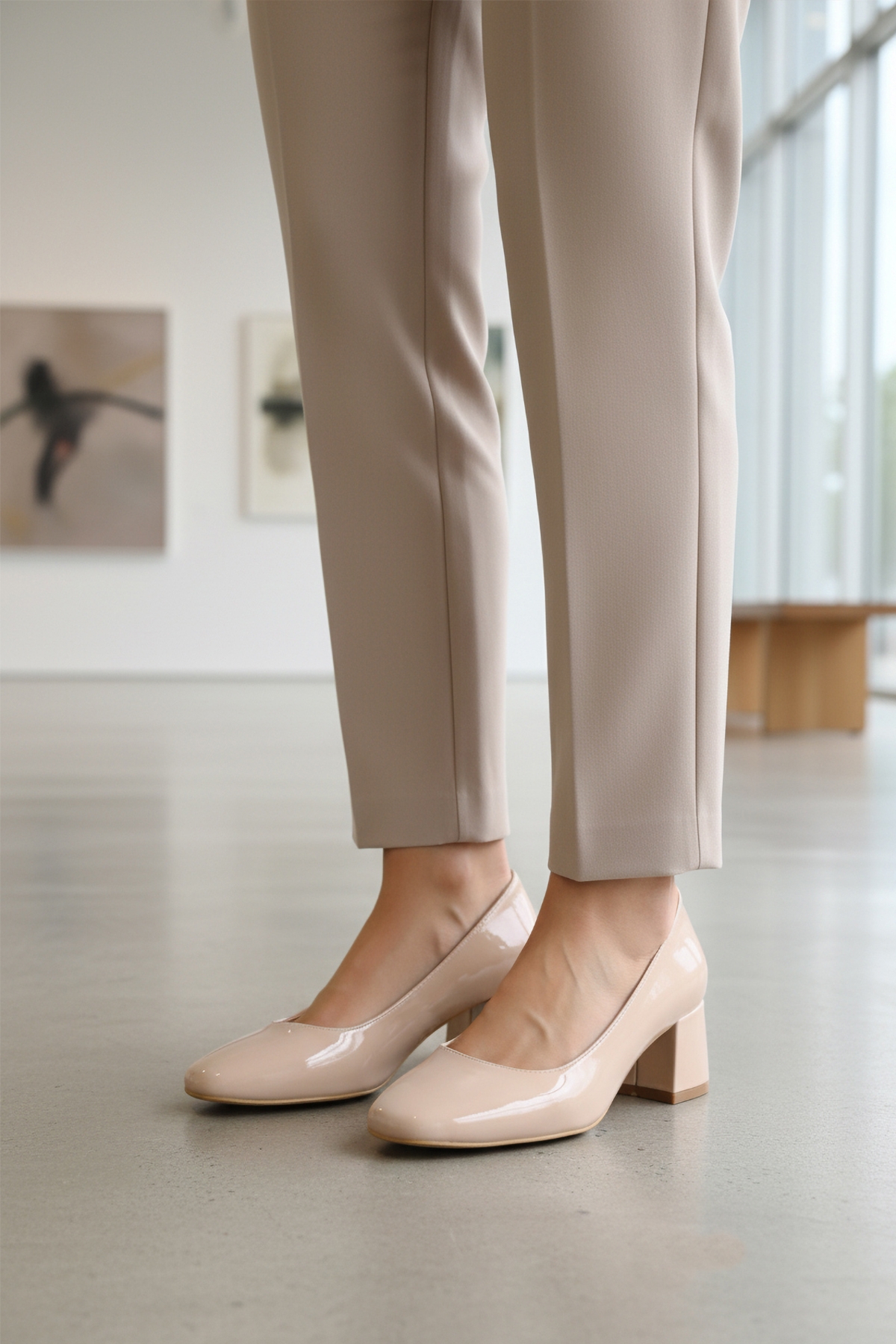 Aspor Bej Rugan Kadın Topuklu Ayakkabı - Görsel 4