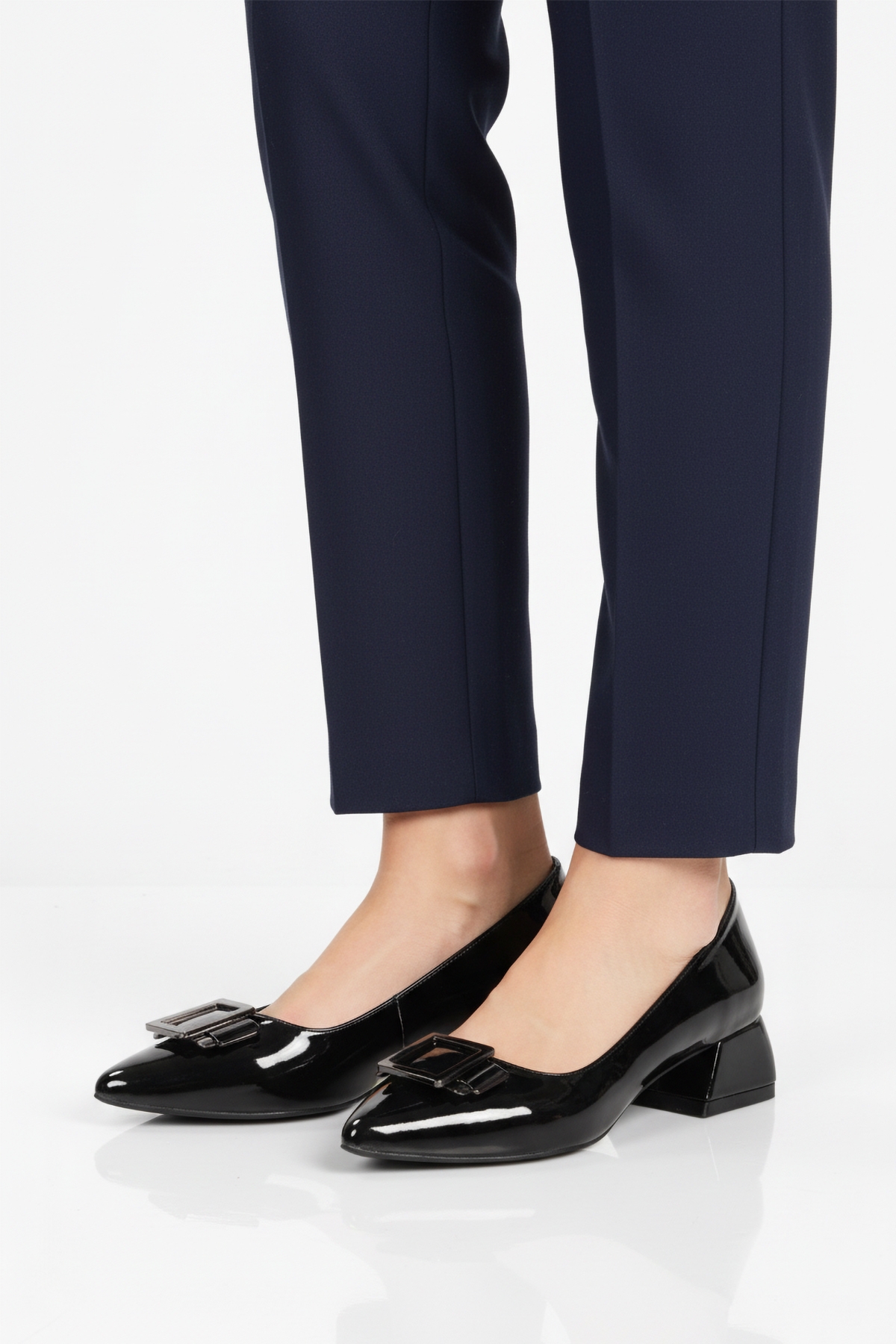 Aspor Siyah Rugan Kadın Topuklu Ayakkabı - Görsel 2