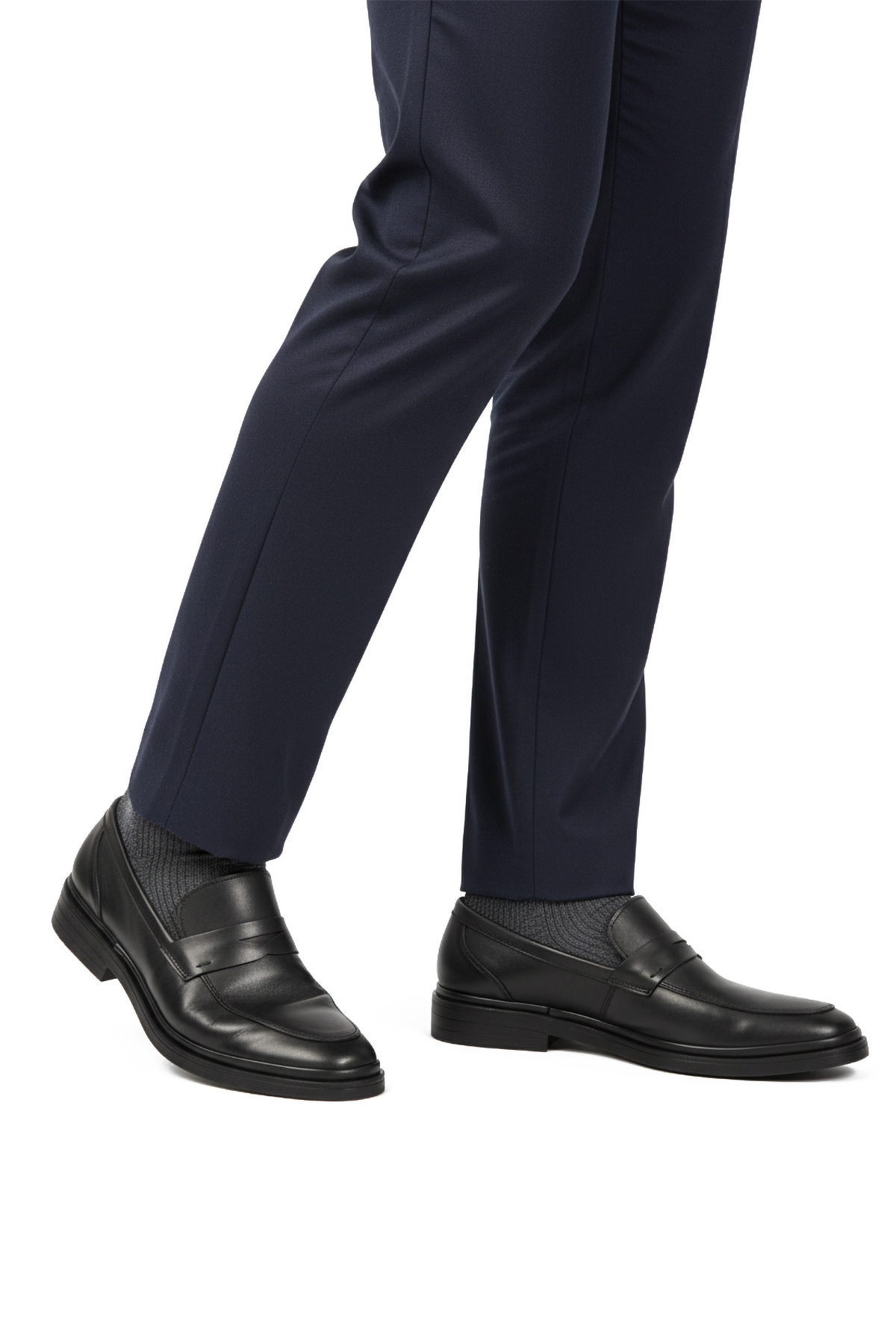 Aspor Siyah Hakiki Deri Erkek Casual Ayakkabı - Görsel 2