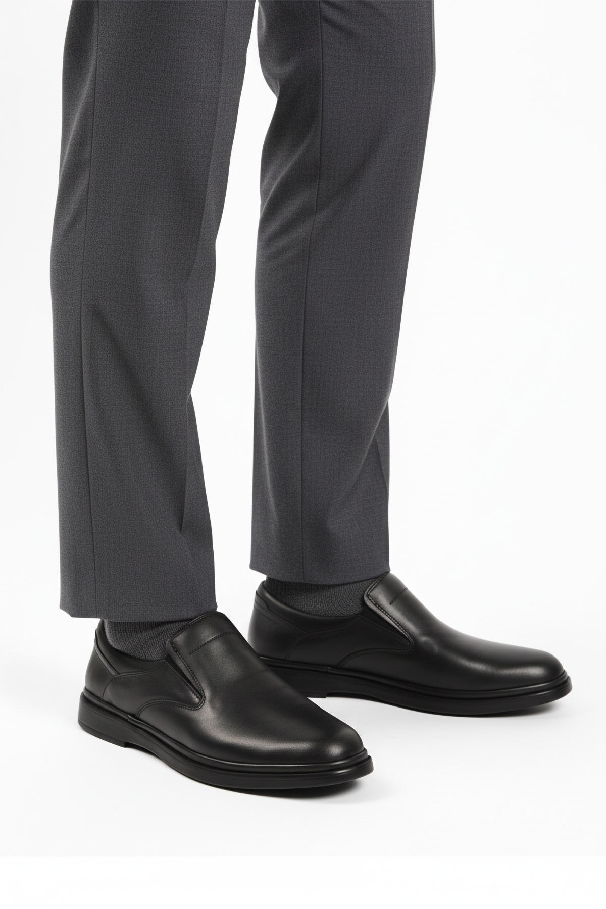 Aspor Siyah Hakiki Deri Erkek Casual Ayakkabı - Görsel 2