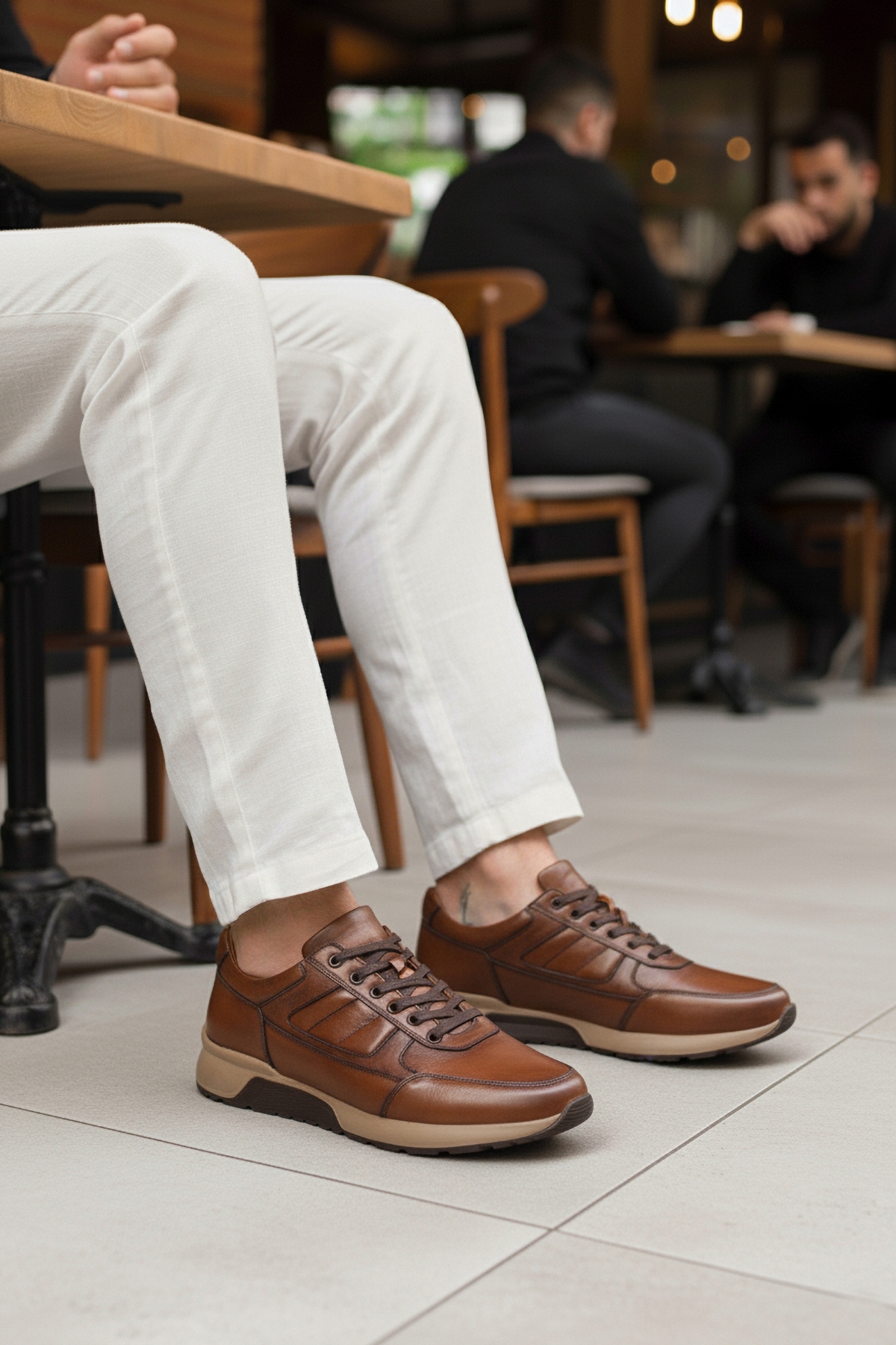 Taba Hakiki Deri Erkek Casual Ayakkabı - Görsel 4
