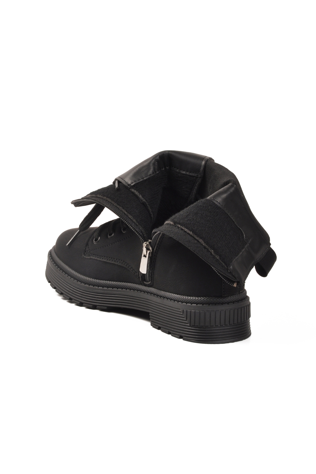 Aspor Siyah Nubuk İçi Polarlı Fermuarlı Kadın Bot - Görsel 5