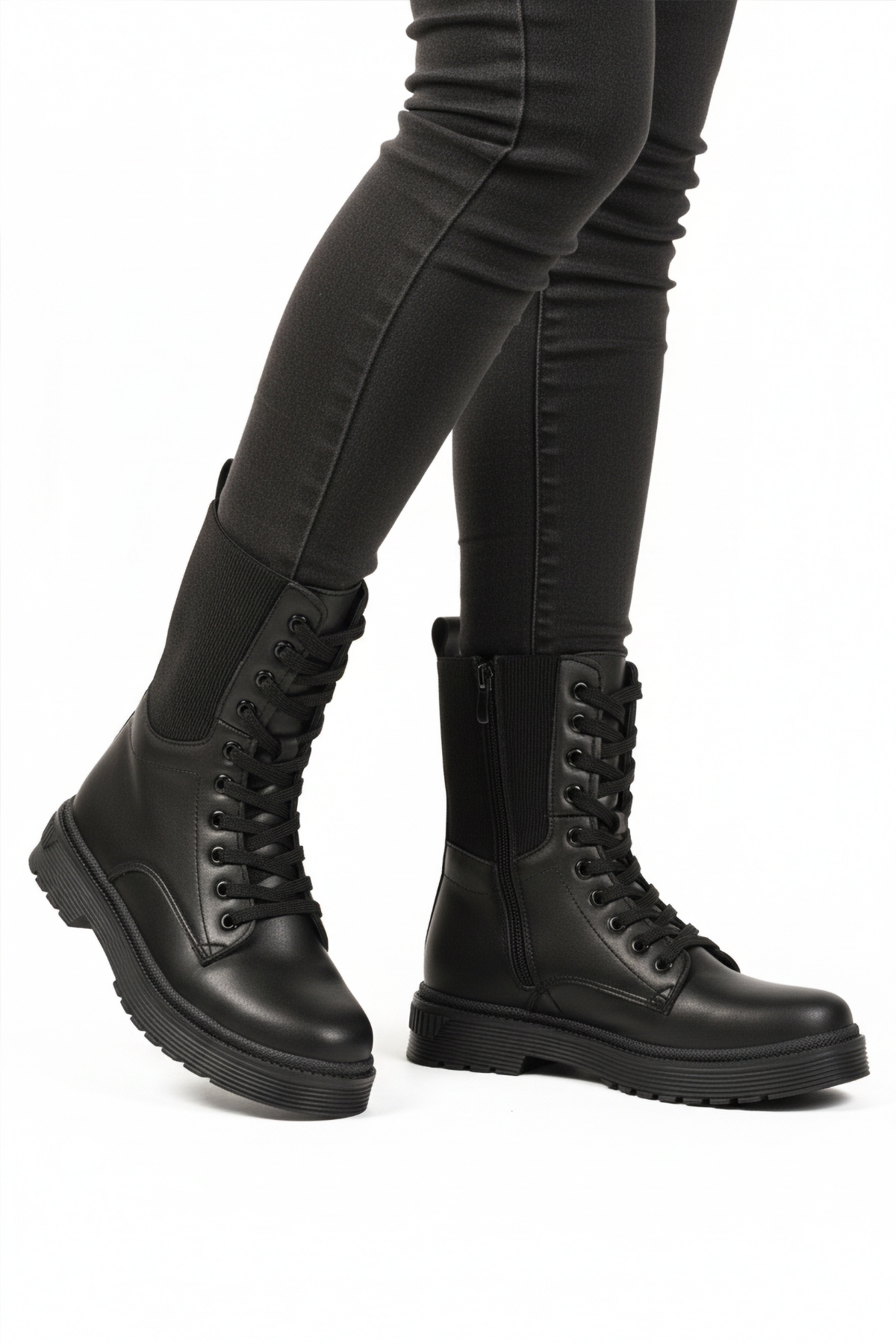 Aspor Siyah İçi Polarlı Fermuarlı Kadın Bot - Görsel 2
