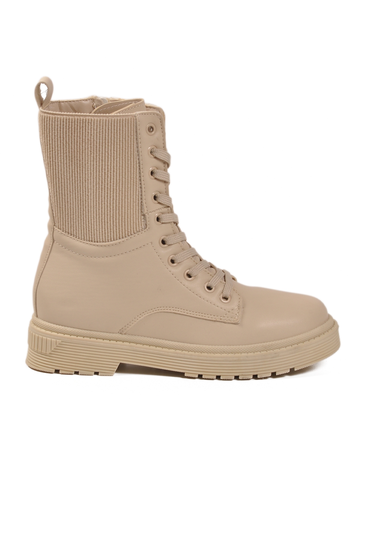 Aspor Bej İçi Polarlı Fermuarlı Kadın Bot - Görsel 2