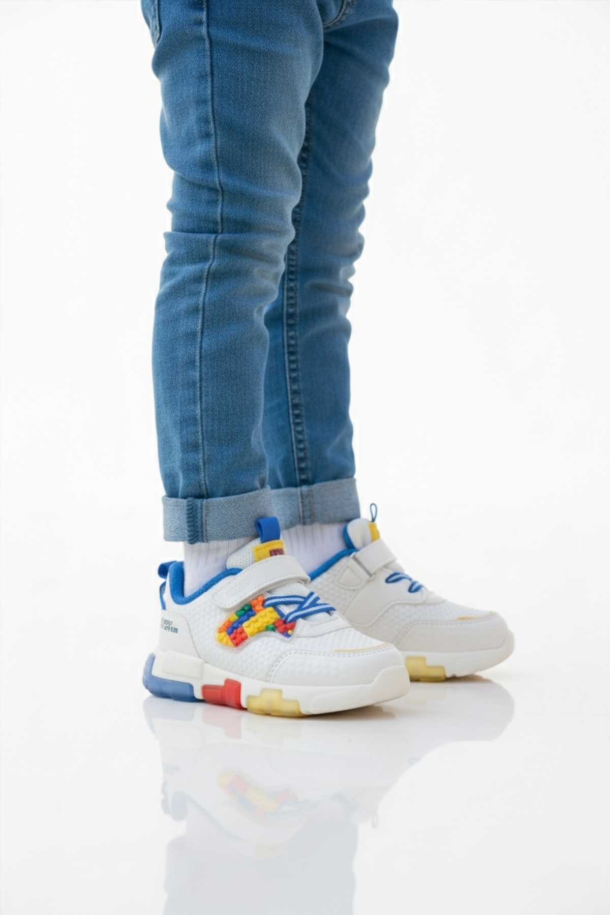 Saks Cırtlı Işıklı Erkek Çocuk Spor Ayakkabı - Görsel 2